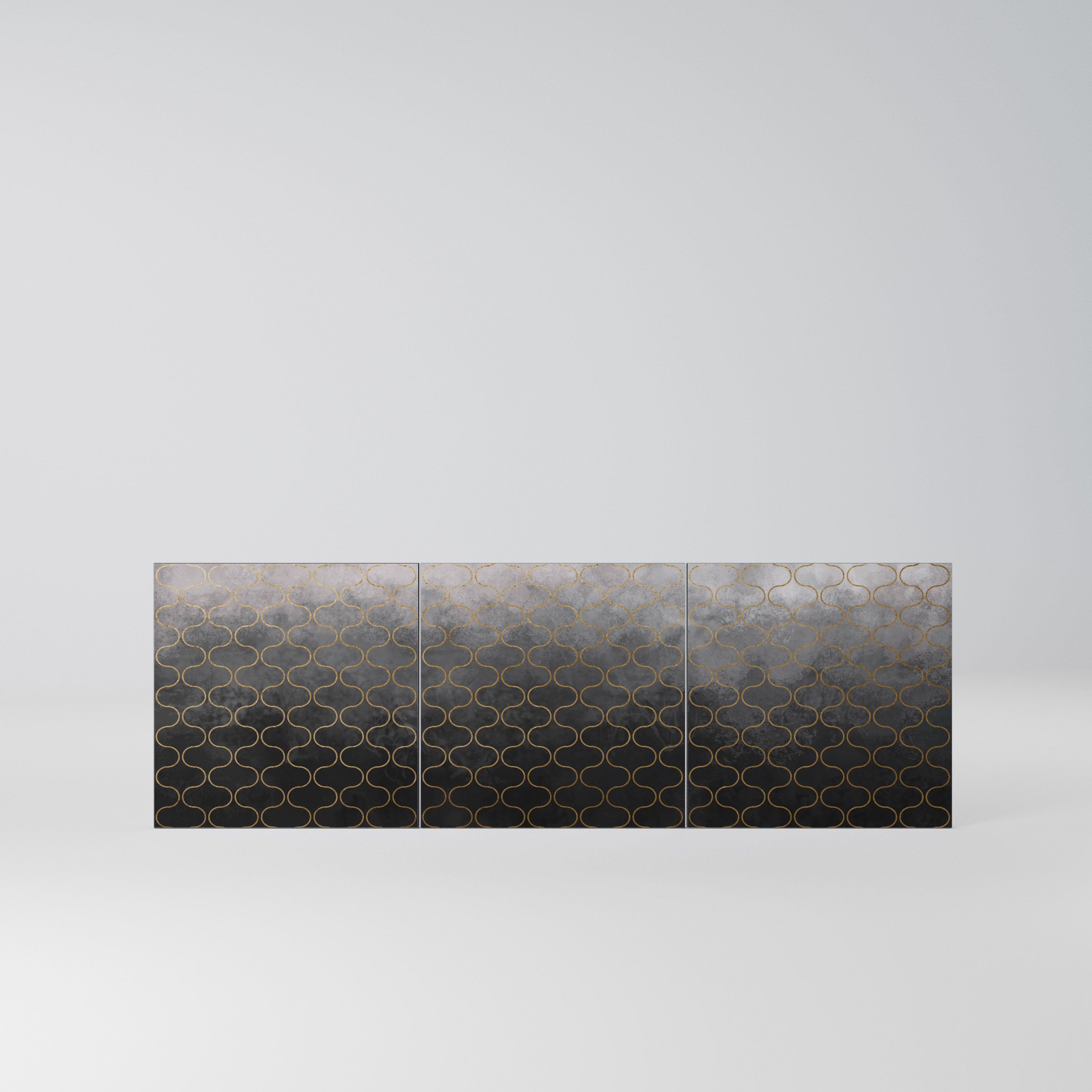TESSELATED GRAYISH Komplet 3 frontów do komody 3-drzwiowej