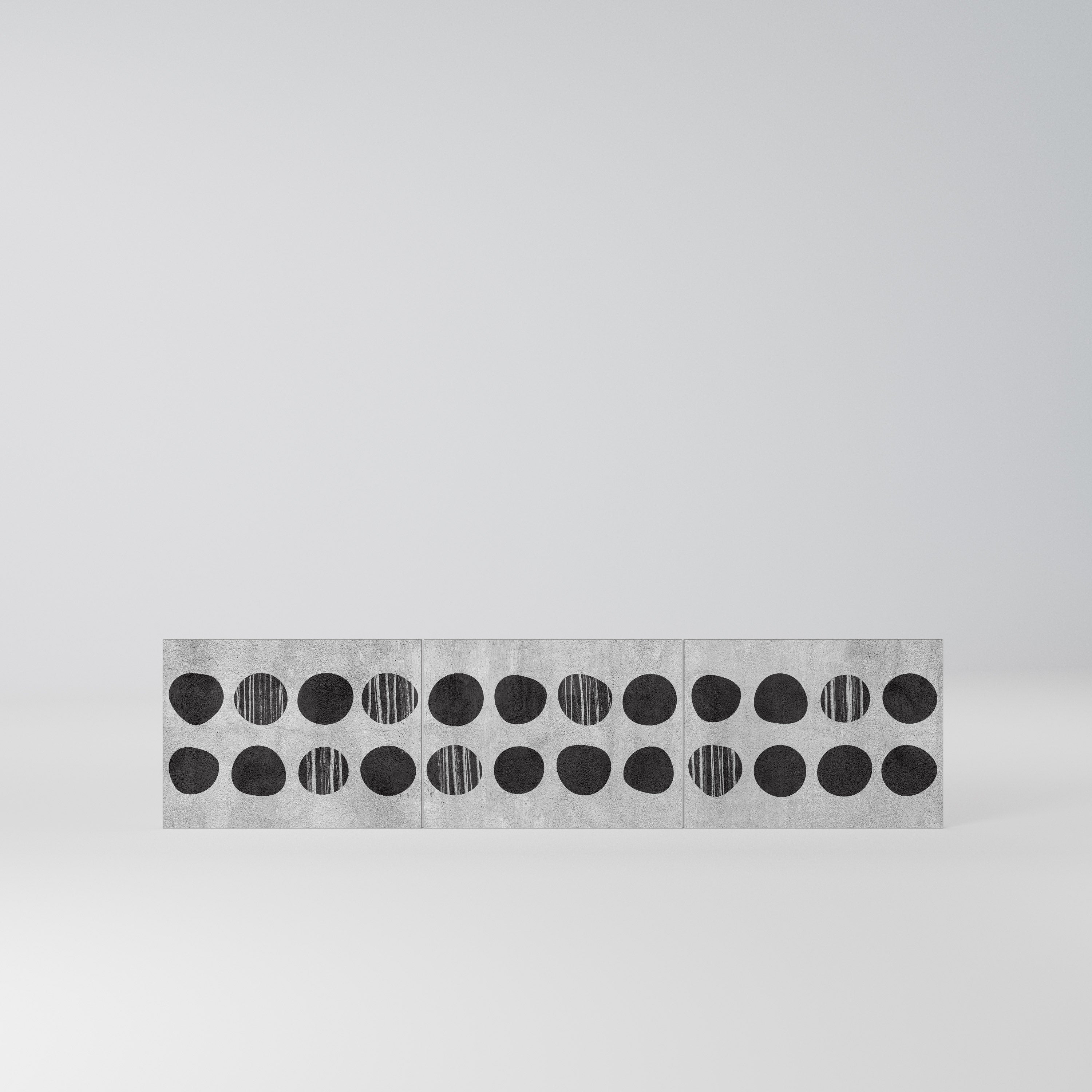 GHOSTLY GRADIENTS Komplet 3 frontów do szafki RTV 3-drzwiowej