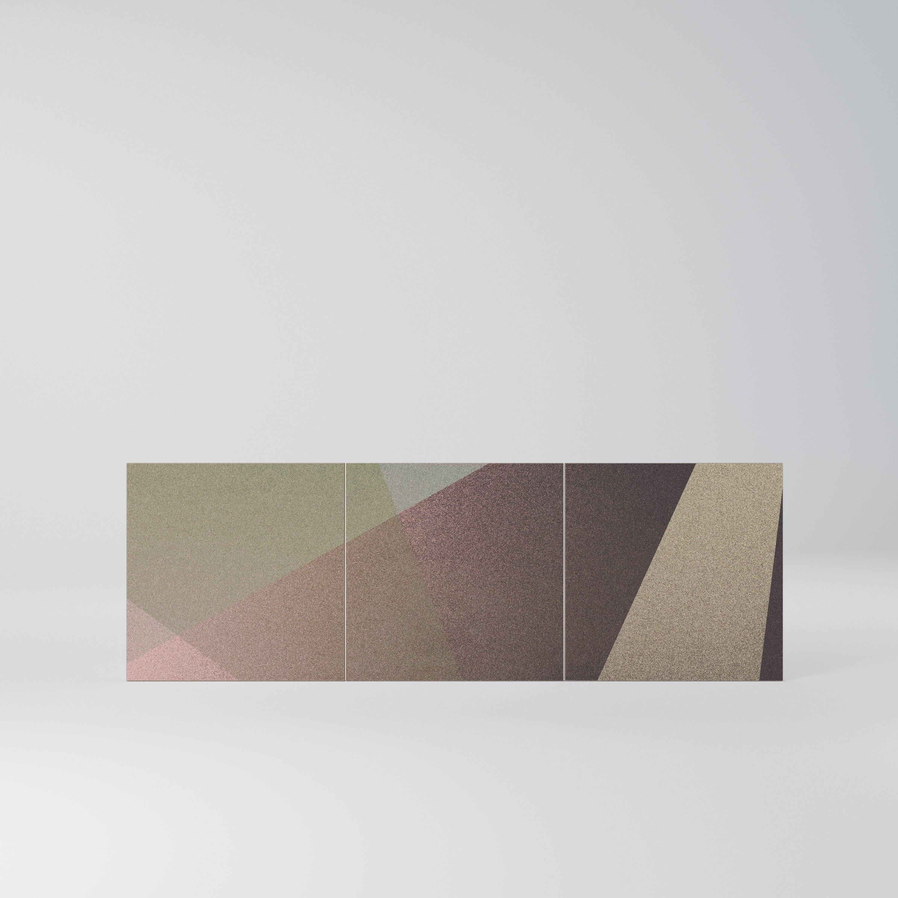 BEIGE GEOMETRY Komplet 3 frontów do komody 3-drzwiowej