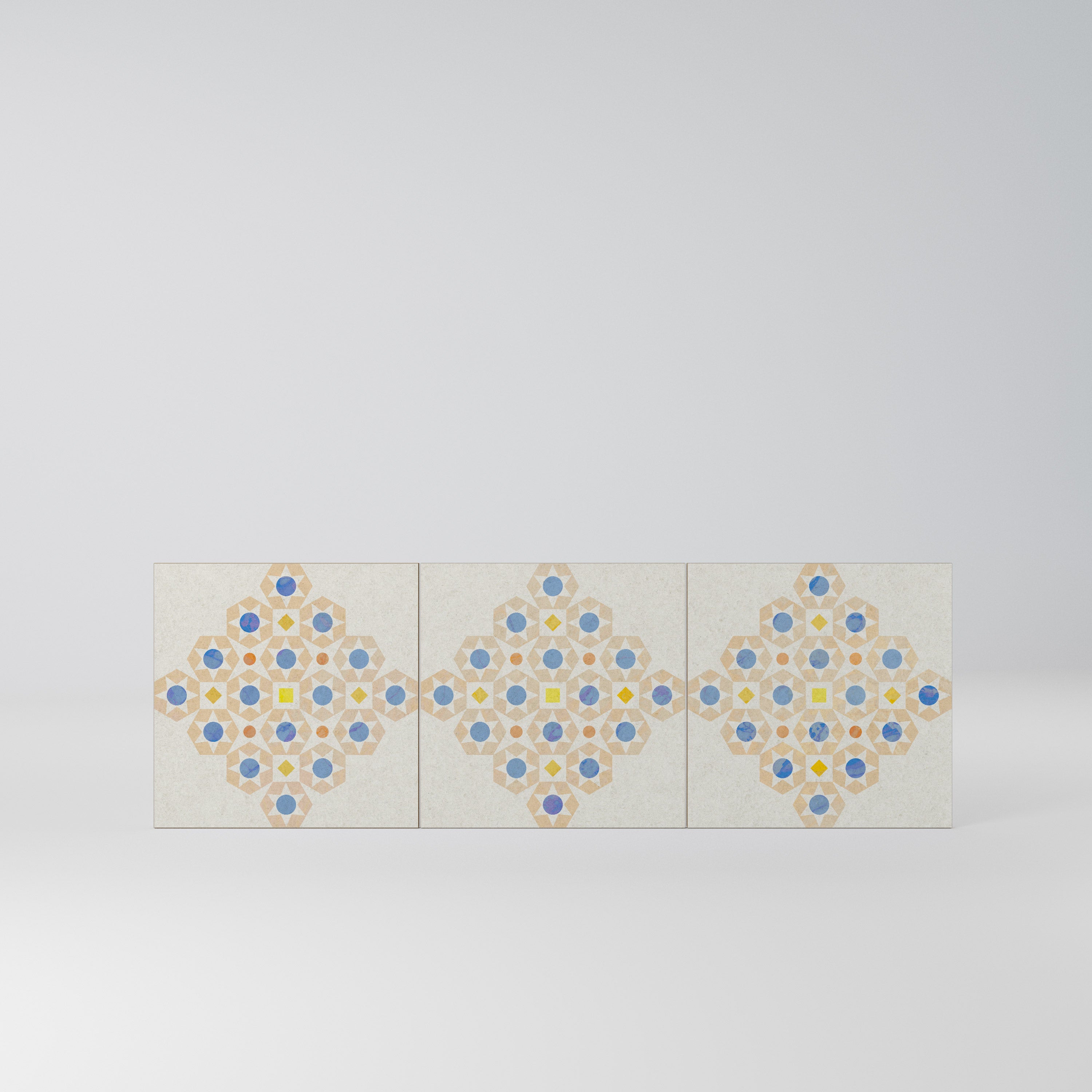 PATTERNED PRISM Komplet 3 frontów do komody 3-drzwiowej