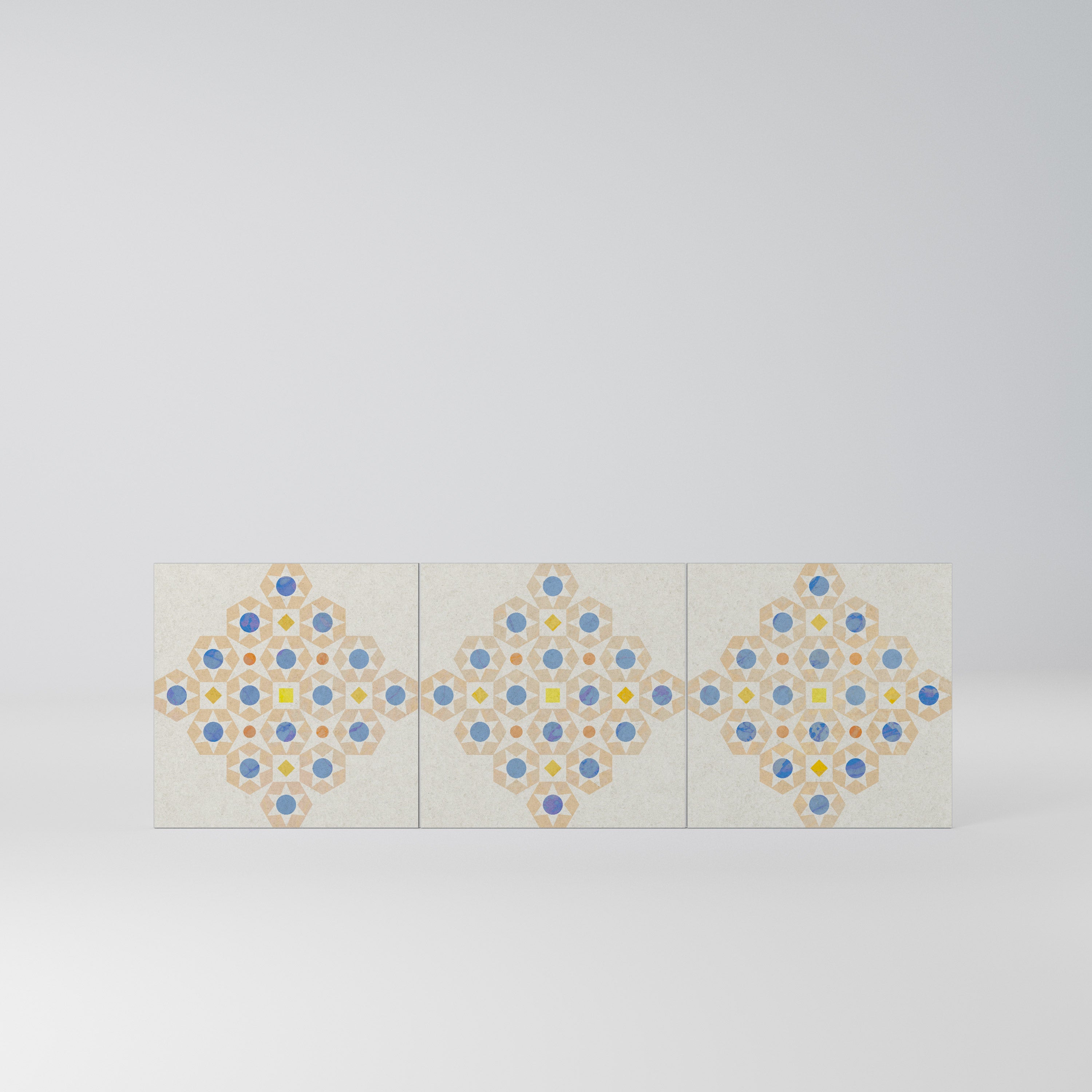 PATTERNED PRISM Komplet 3 frontów do komody 3-drzwiowej