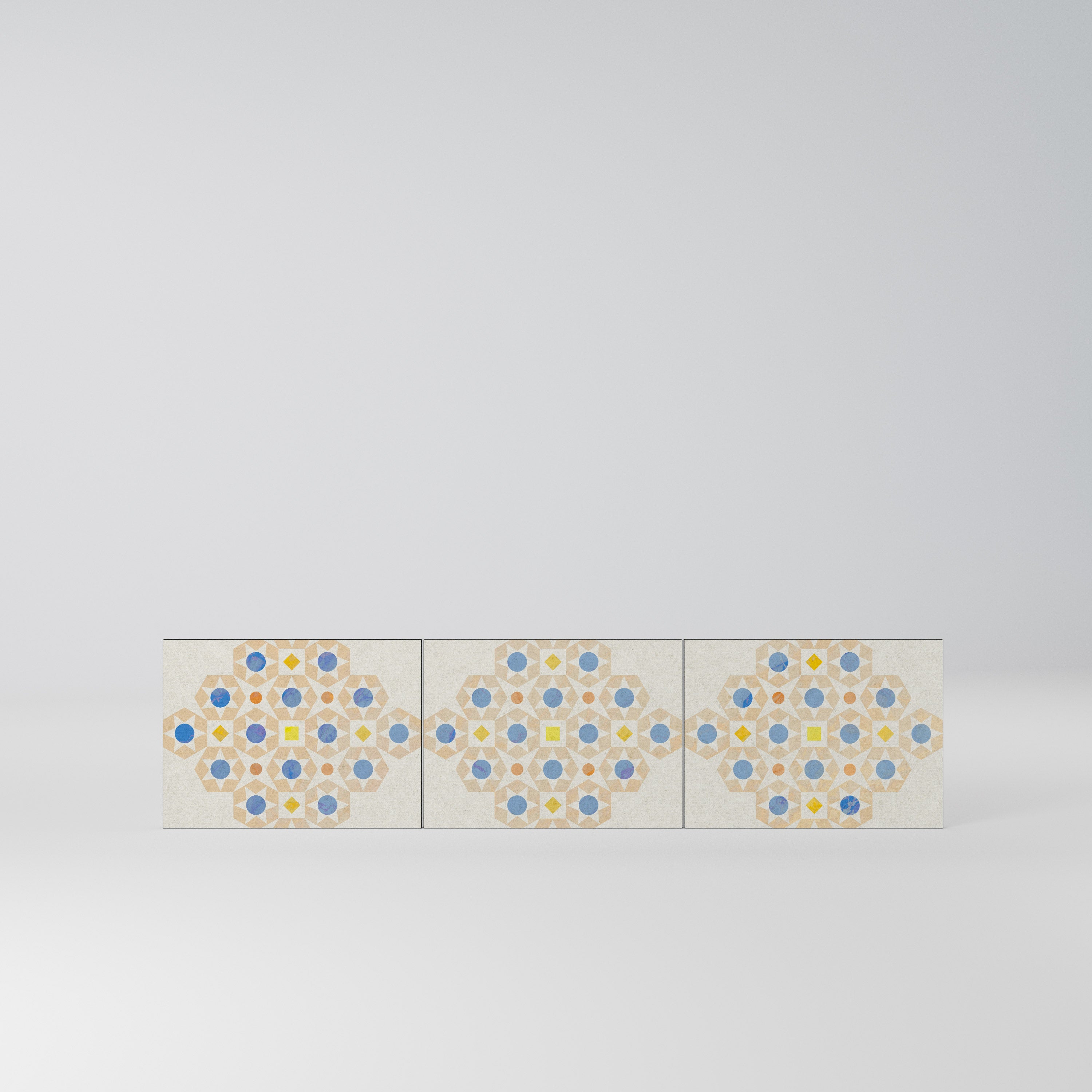 PATTERNED PRISM Komplet 3 frontów do szafki RTV 3-drzwiowej