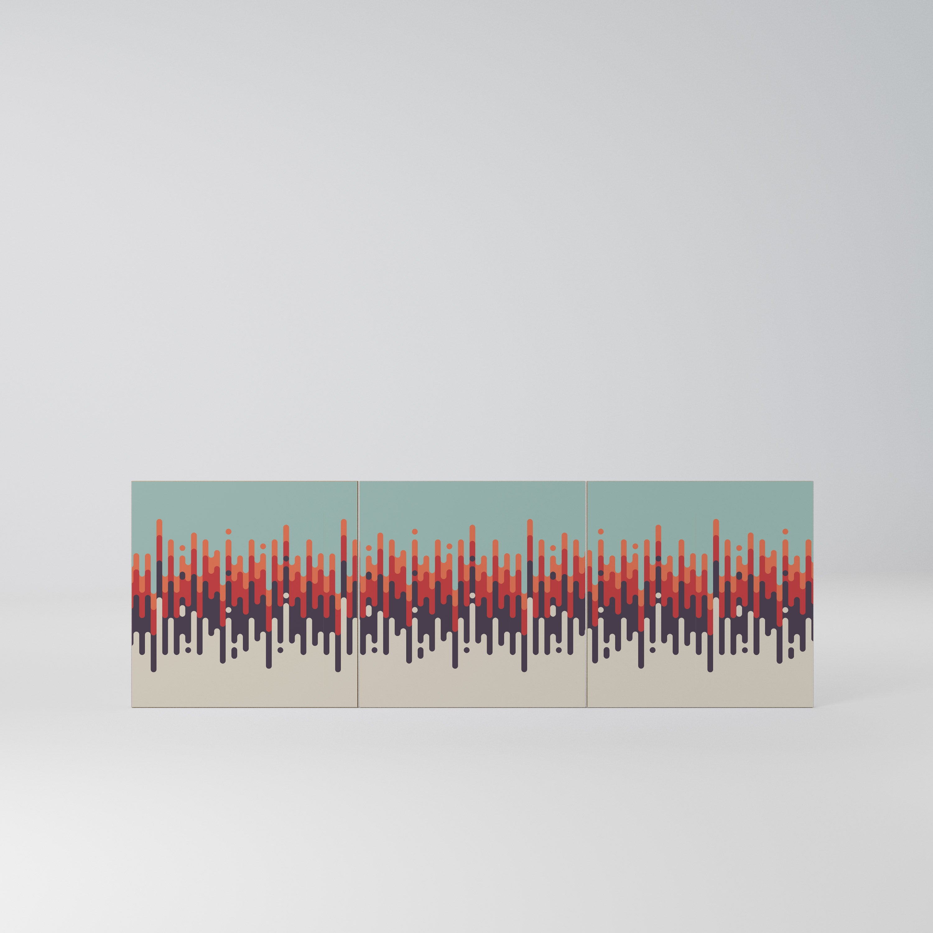 CHROMA CONTOURS Komplet 3 frontów do komody 3-drzwiowej