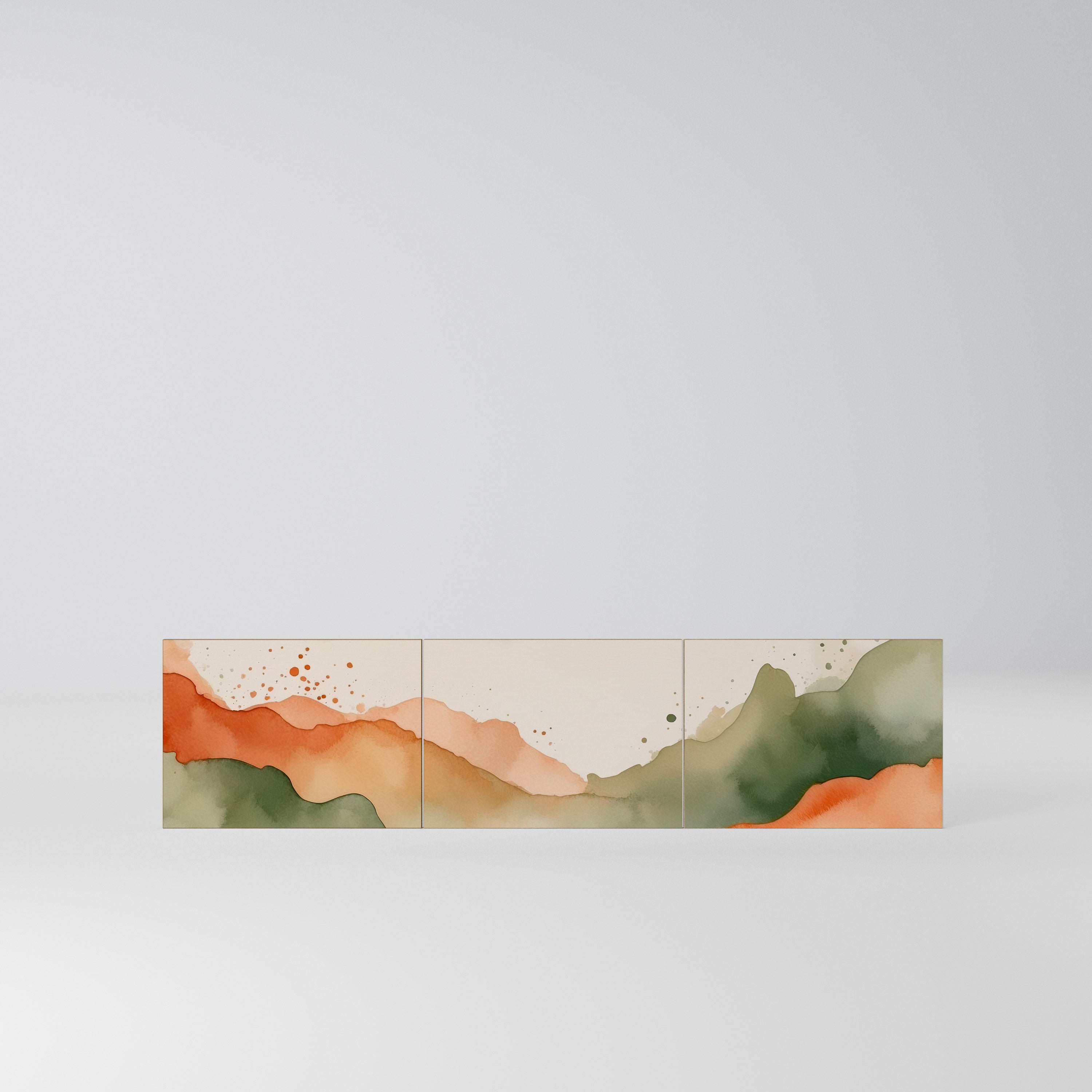 WATERCOLOUR PEAKS Komplet 3 frontów do szafki RTV 3-drzwiowej