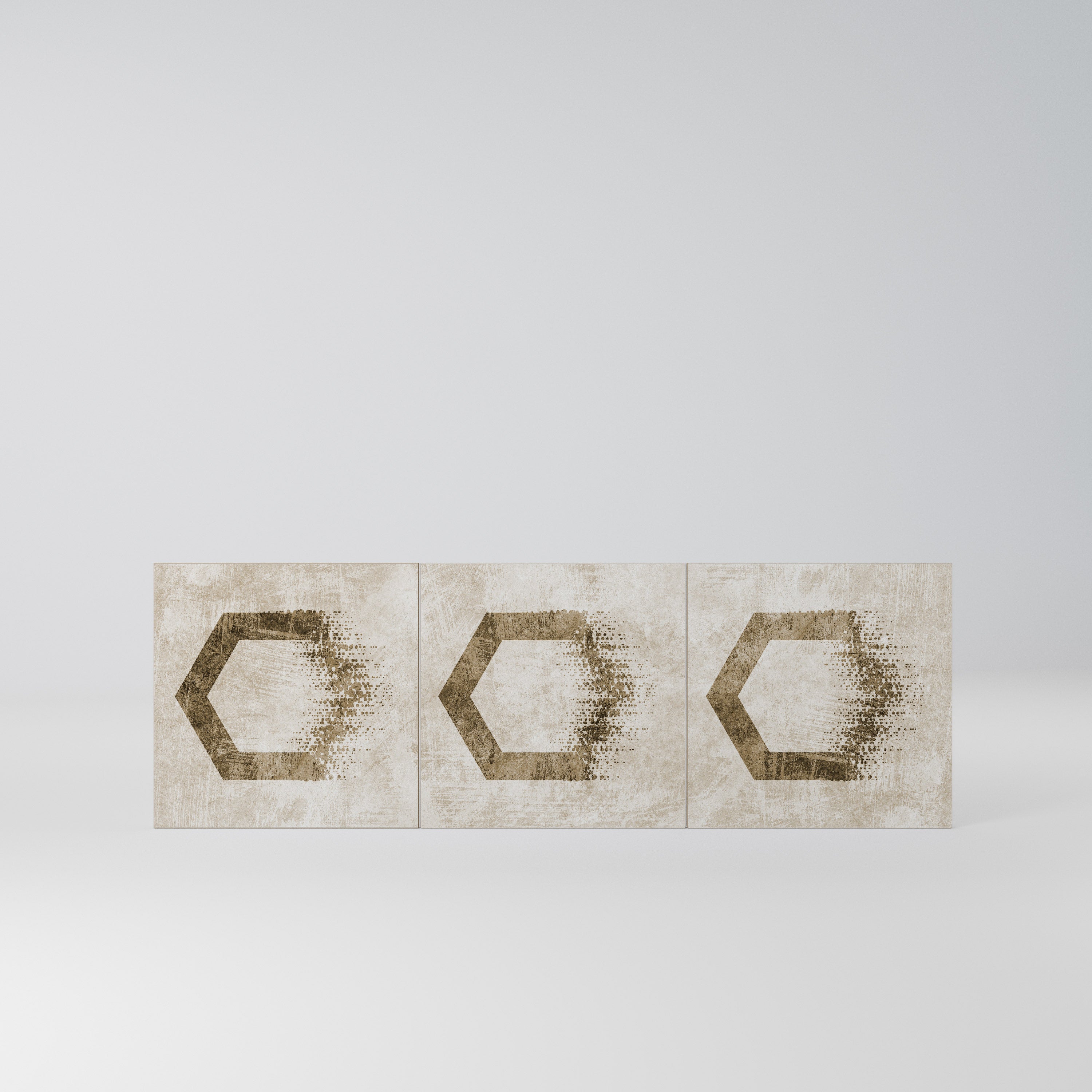 HEXAGONAL SHAPES Komplet 3 frontów do komody 3-drzwiowej