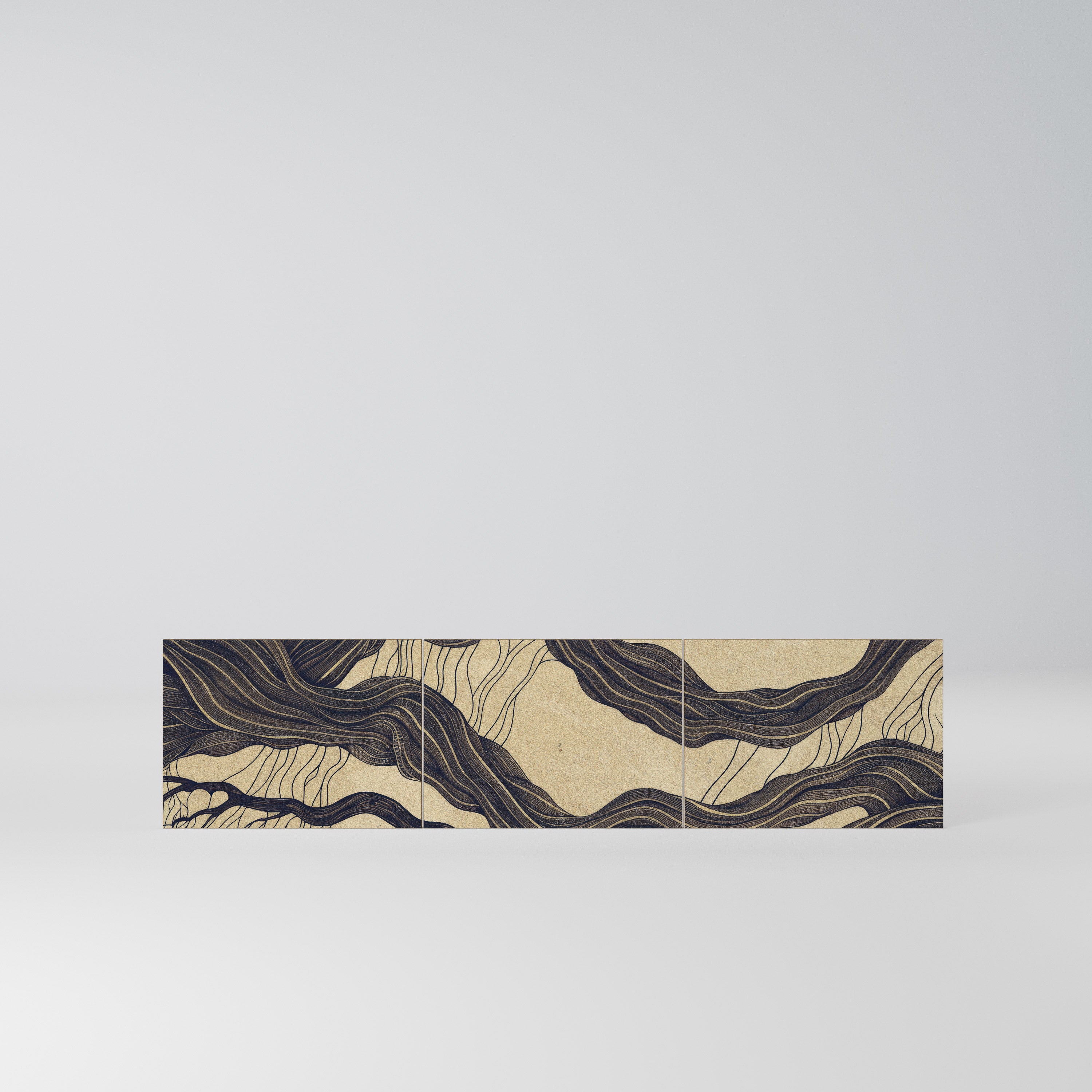 UNIFIED FRAGMENTS Komplet 3 frontów do szafki RTV 3-drzwiowej