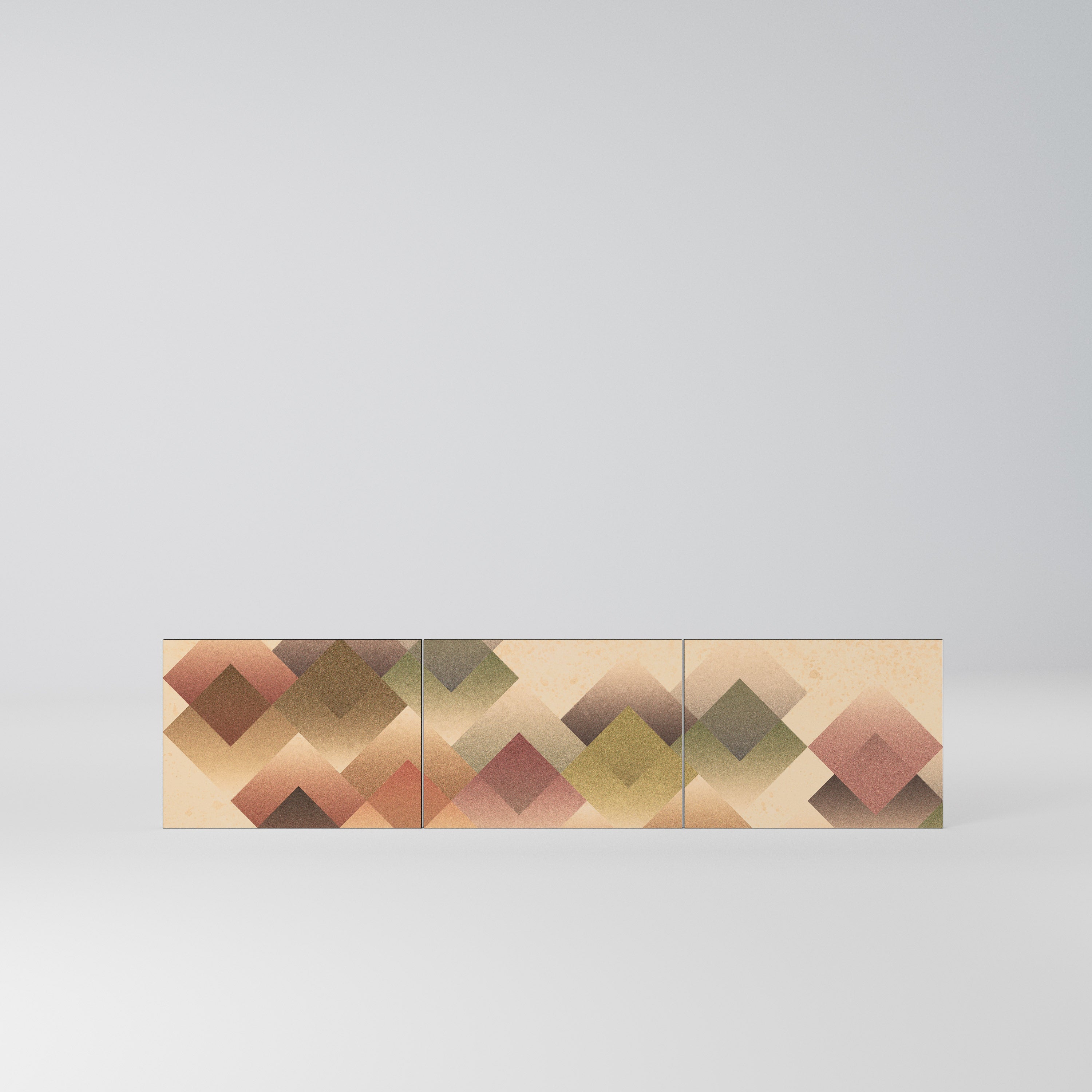 GEOMETRIC FUSION Komplet 3 frontów do szafki RTV 3-drzwiowej