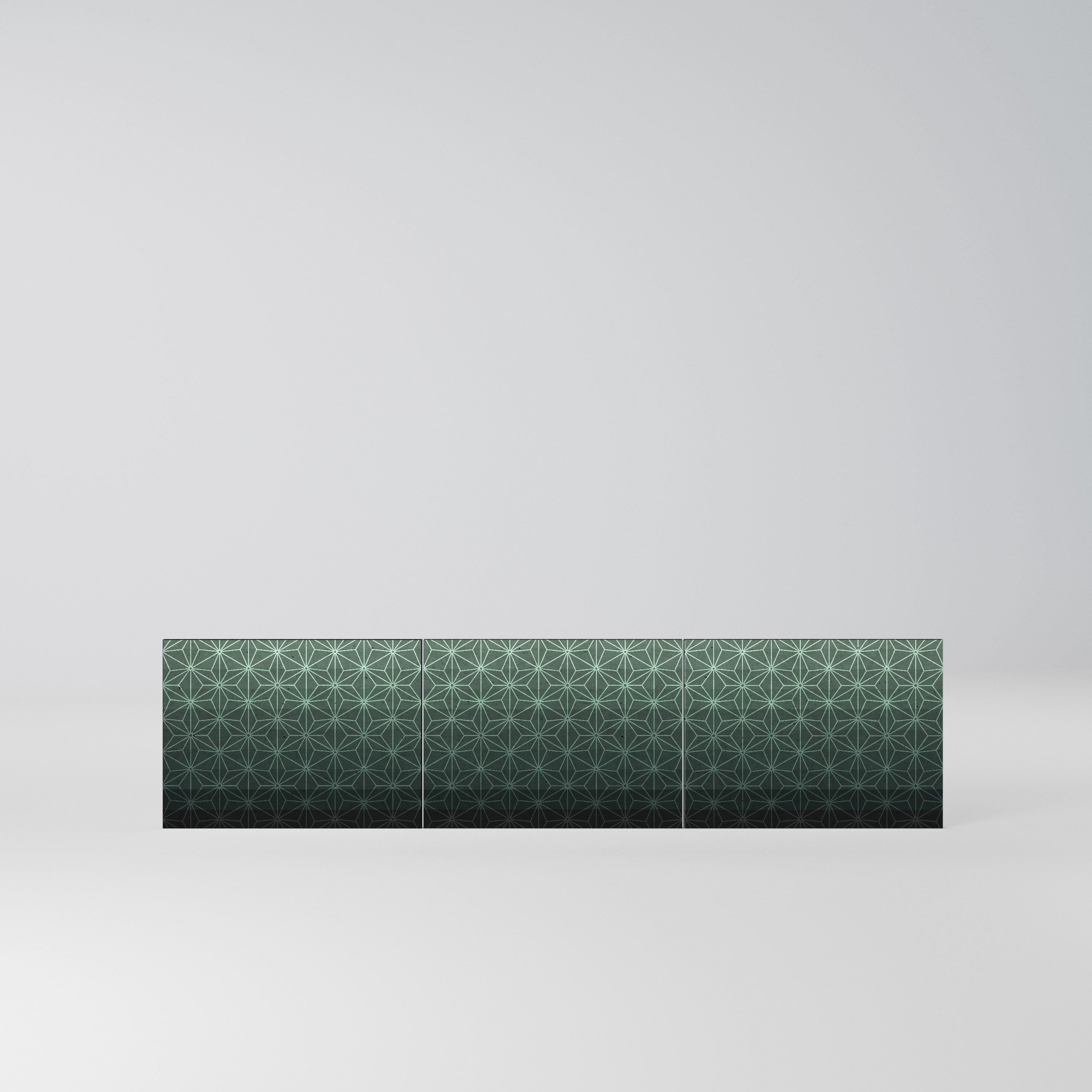 ORNAMENTAL GLIMMER Komplet 3 frontów do szafki RTV 3-drzwiowej