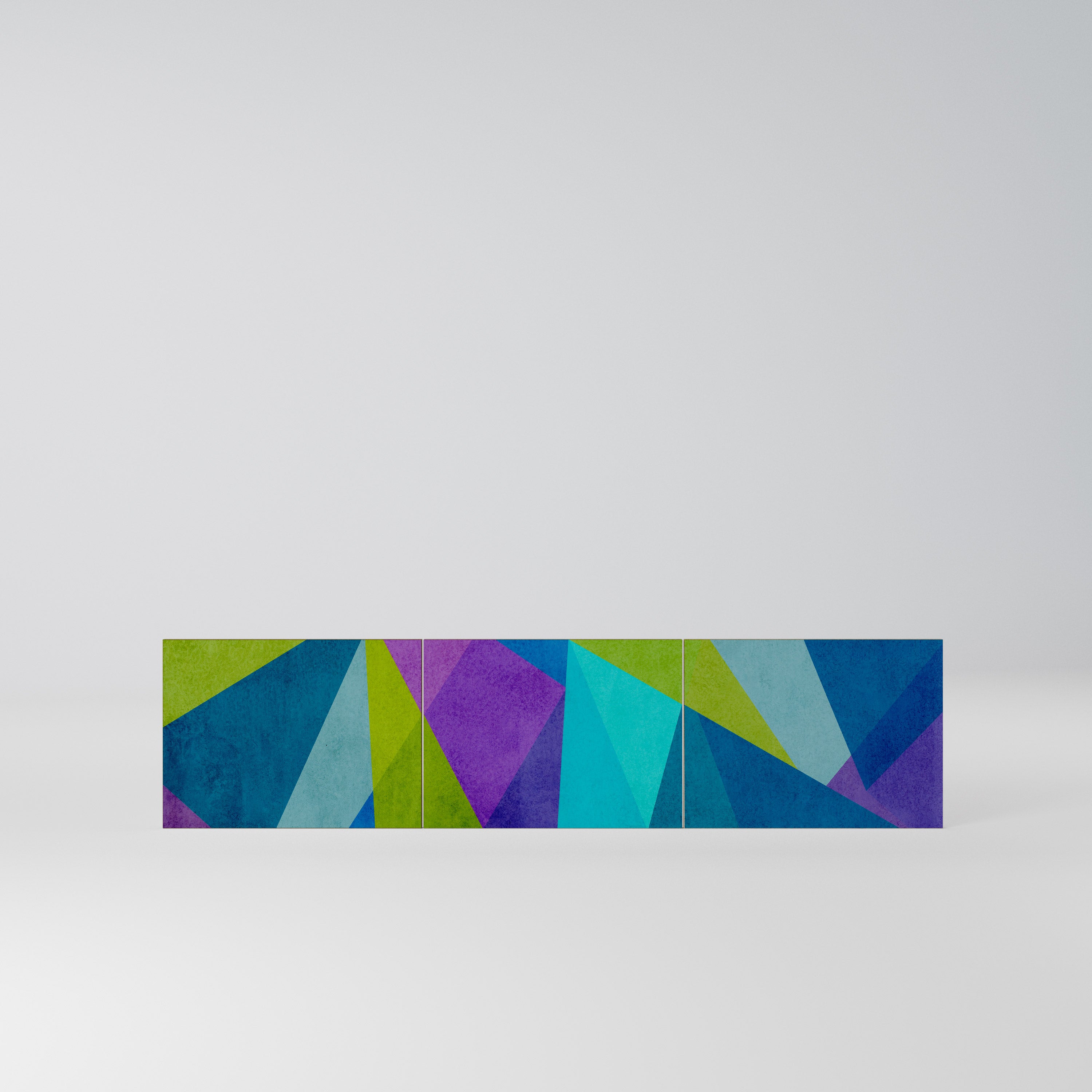 COLD SHOWCASE Komplet 3 frontów do szafki RTV 3-drzwiowej