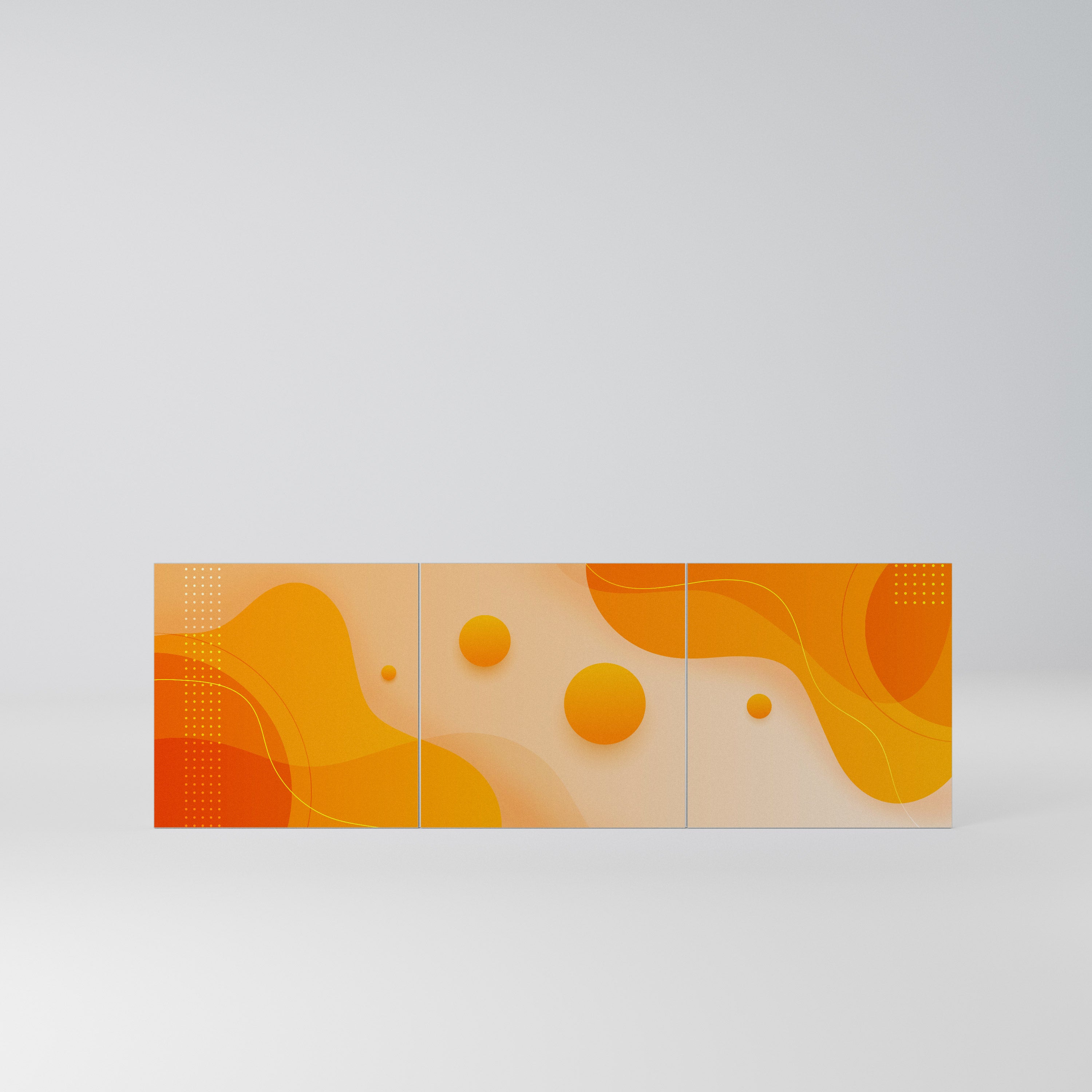 ORANGE ARRANGEMENT Komplet 3 frontów do komody 3-drzwiowej
