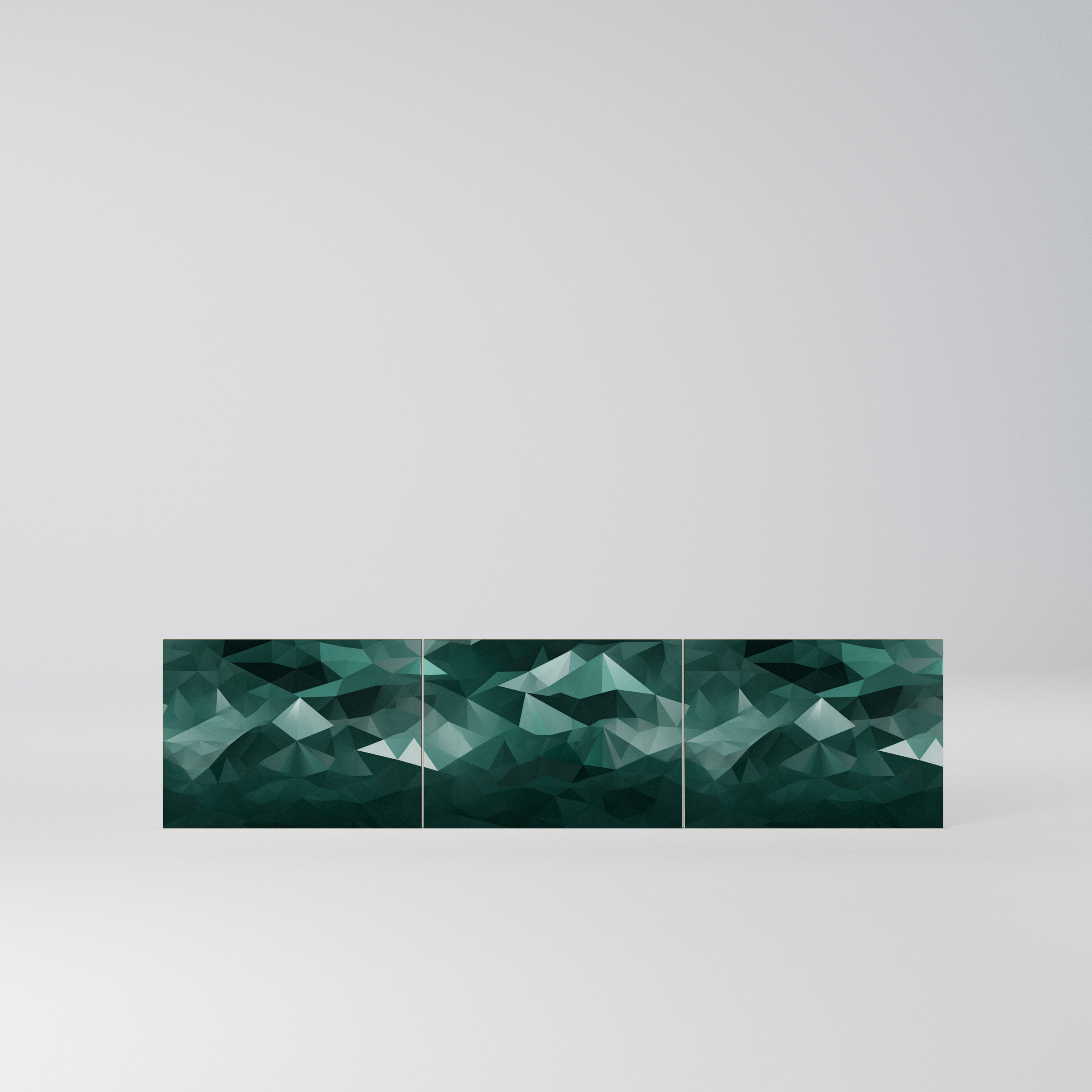 POLYGONAL FLOATING Komplet 3 frontów do szafki RTV 3-drzwiowej