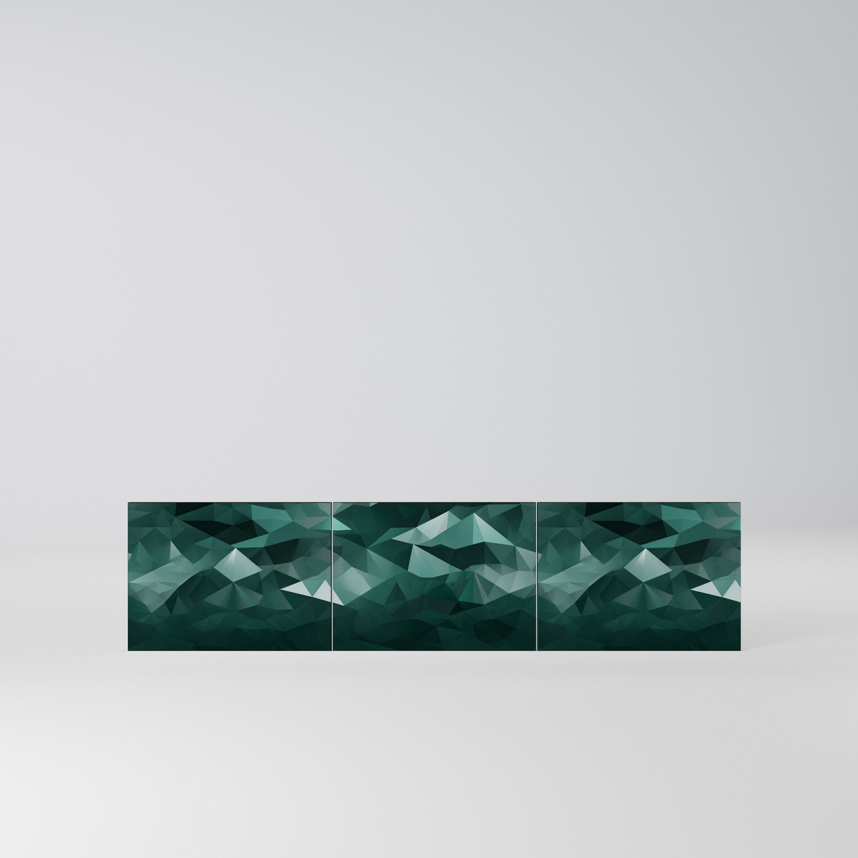 POLYGONAL FLOATING Komplet 3 frontów do szafki RTV 3-drzwiowej