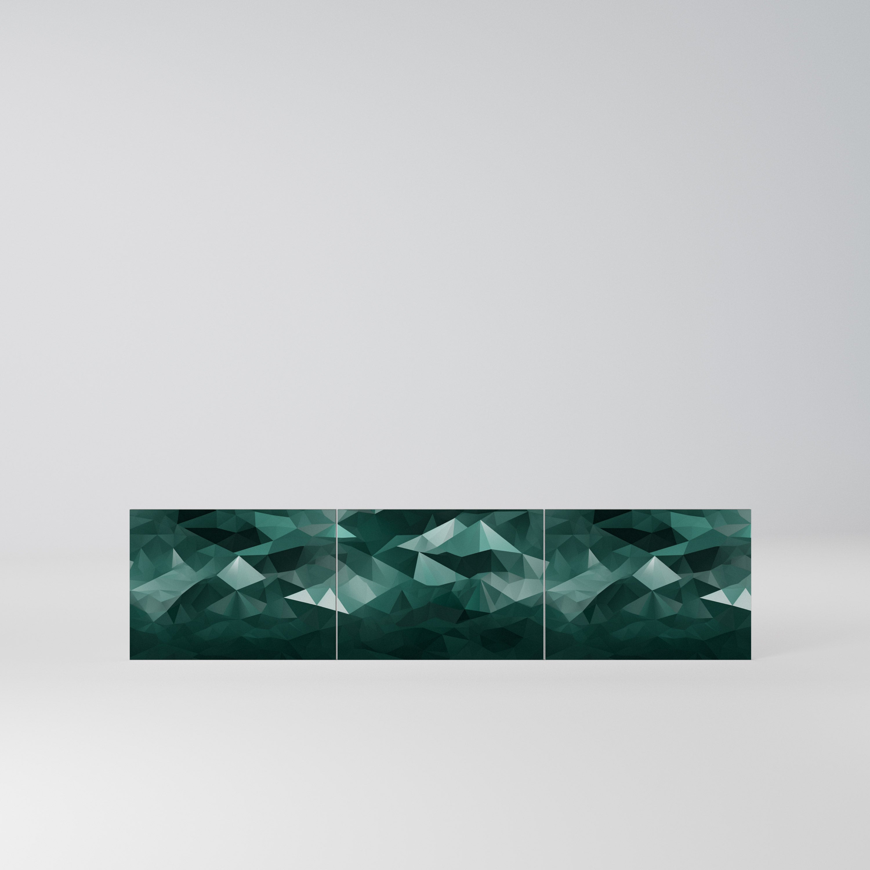 POLYGONAL FLOATING Komplet 3 frontów do szafki RTV 3-drzwiowej