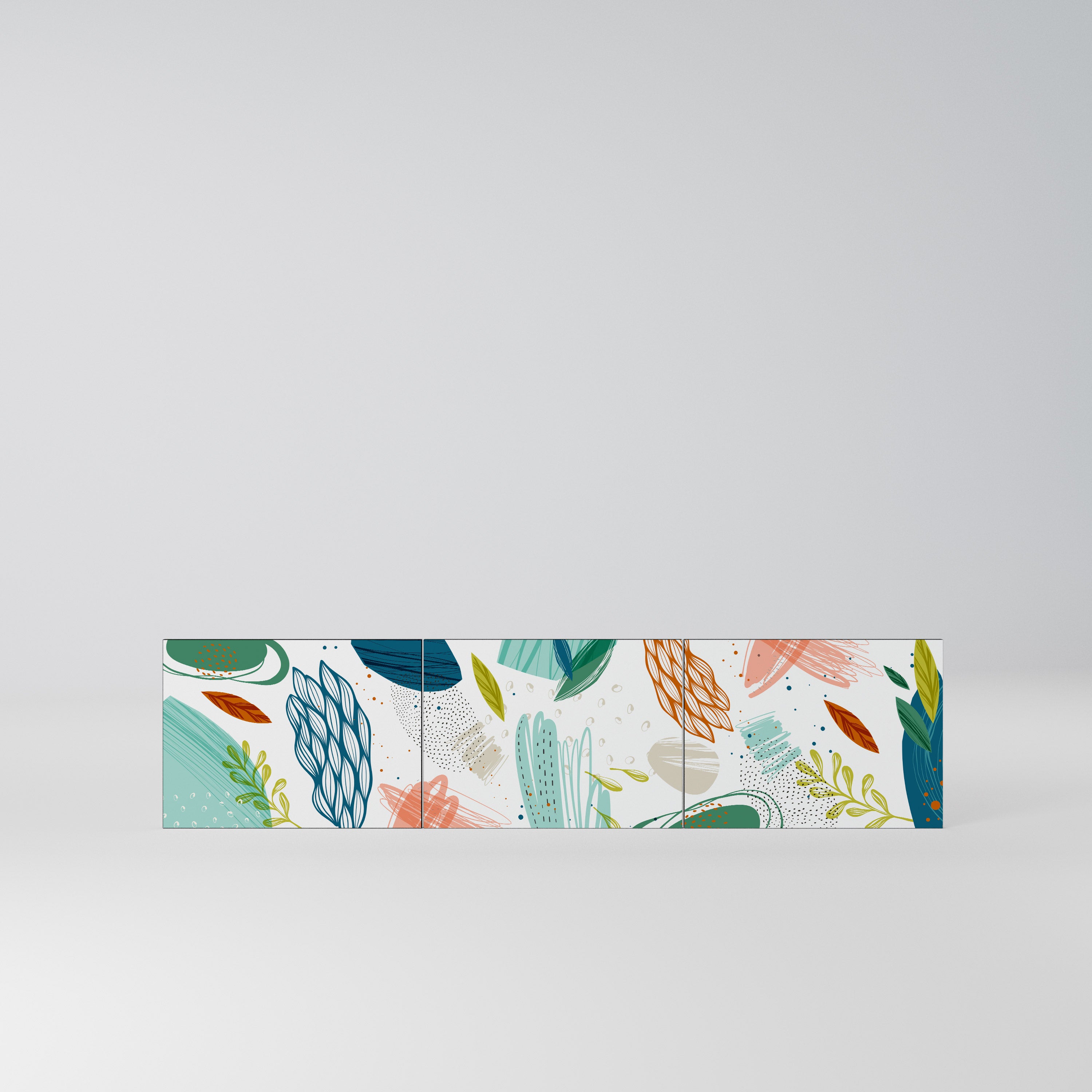 BOTANICAL HURRICANE Komplet 3 frontów do szafki RTV 3-drzwiowej