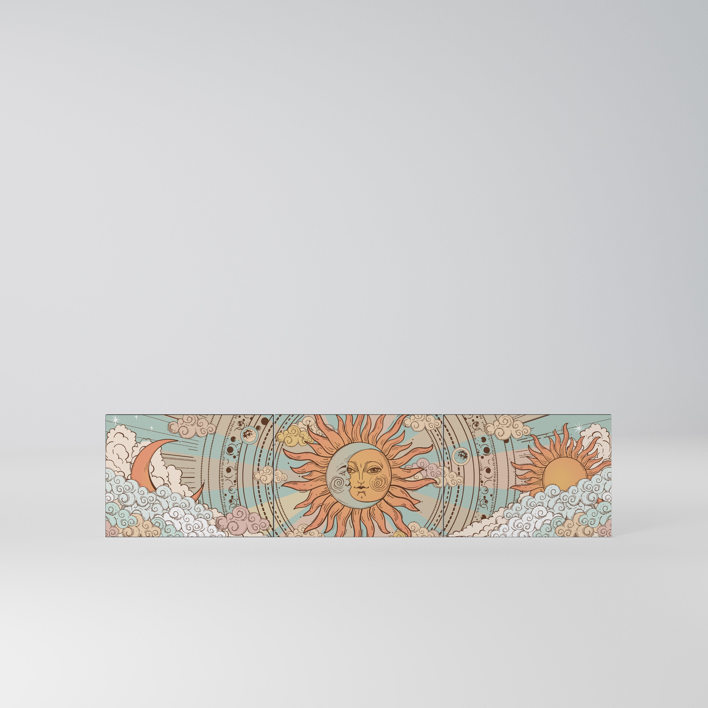 MYSTICAL STRUCTURE Komplet 3 frontów do szafki RTV 3-drzwiowej