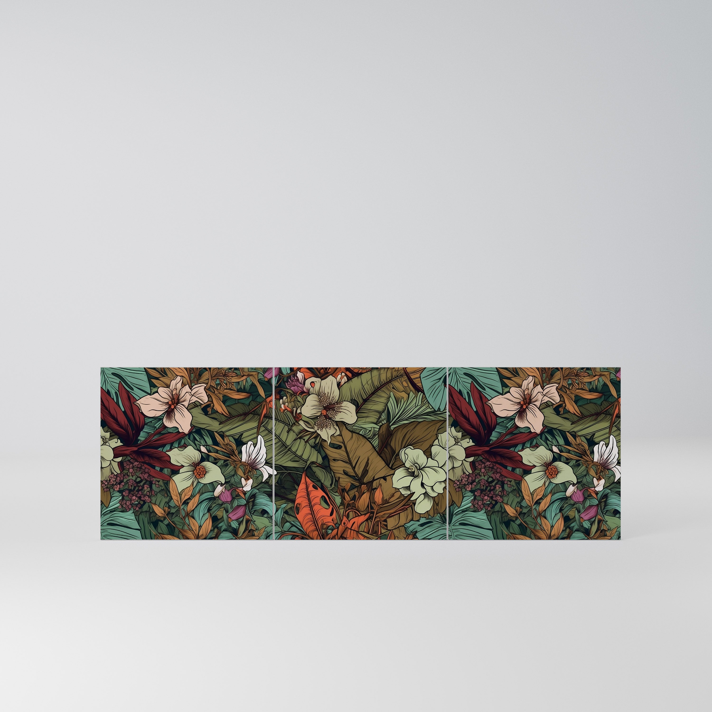 BOTANICAL EMERGENCE Komplet 3 frontów do komody 3-drzwiowej