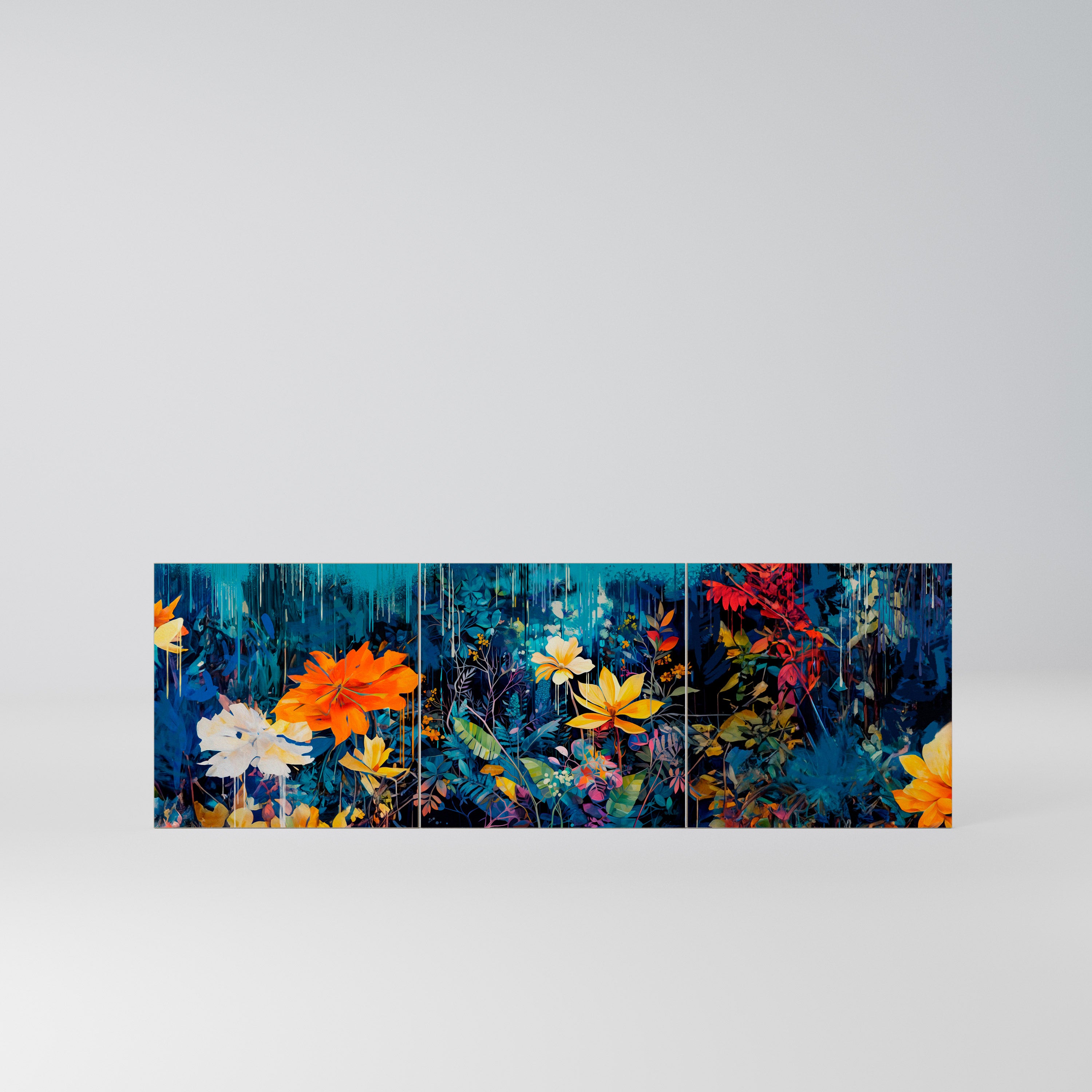 MIDNIGHT BLOSSOM Komplet 3 frontów do komody 3-drzwiowej