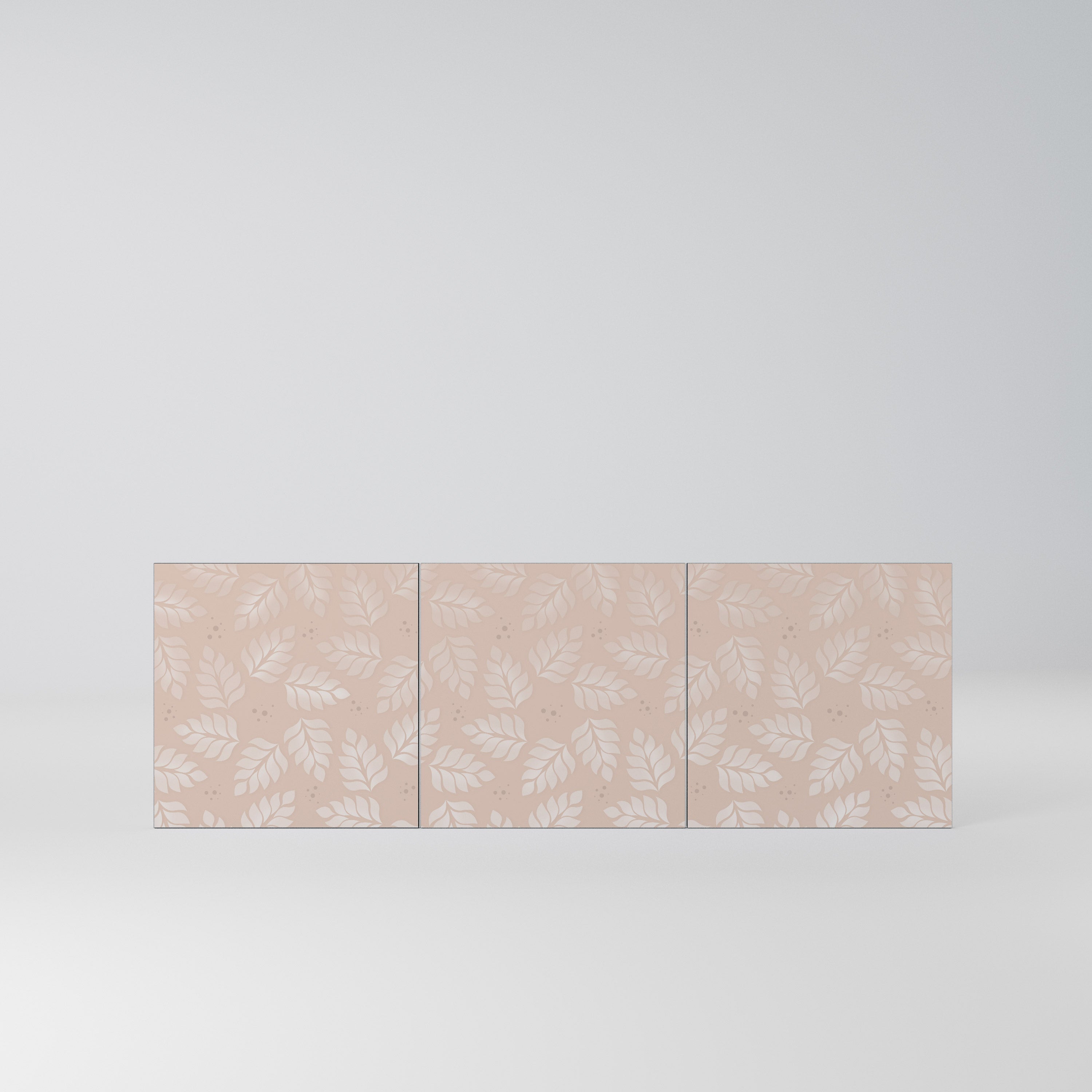 LEAVES ON BEIGE Komplet 3 frontów do komody 3-drzwiowej