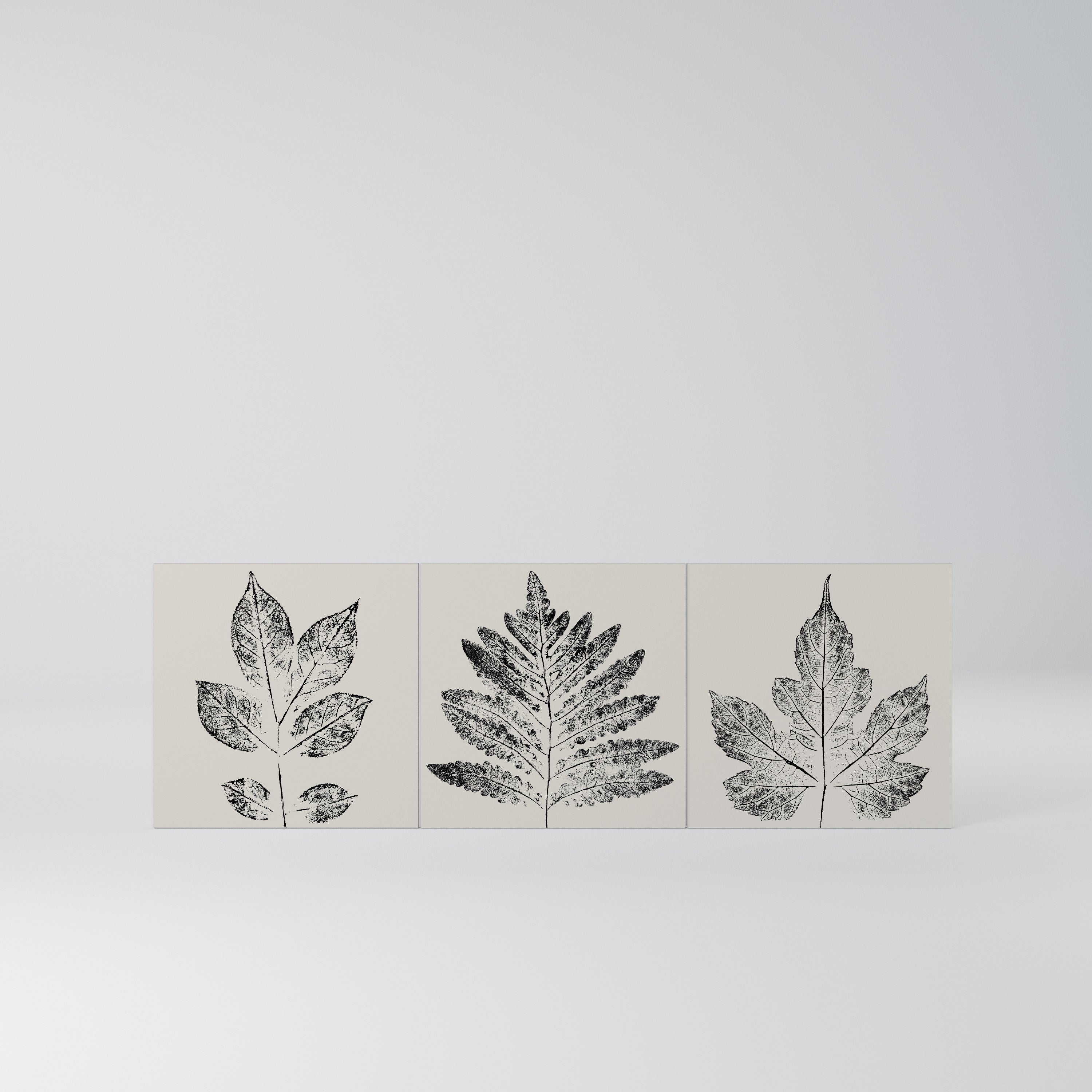 LEAFY STAMPS Komplet 3 frontów do komody 3-drzwiowej