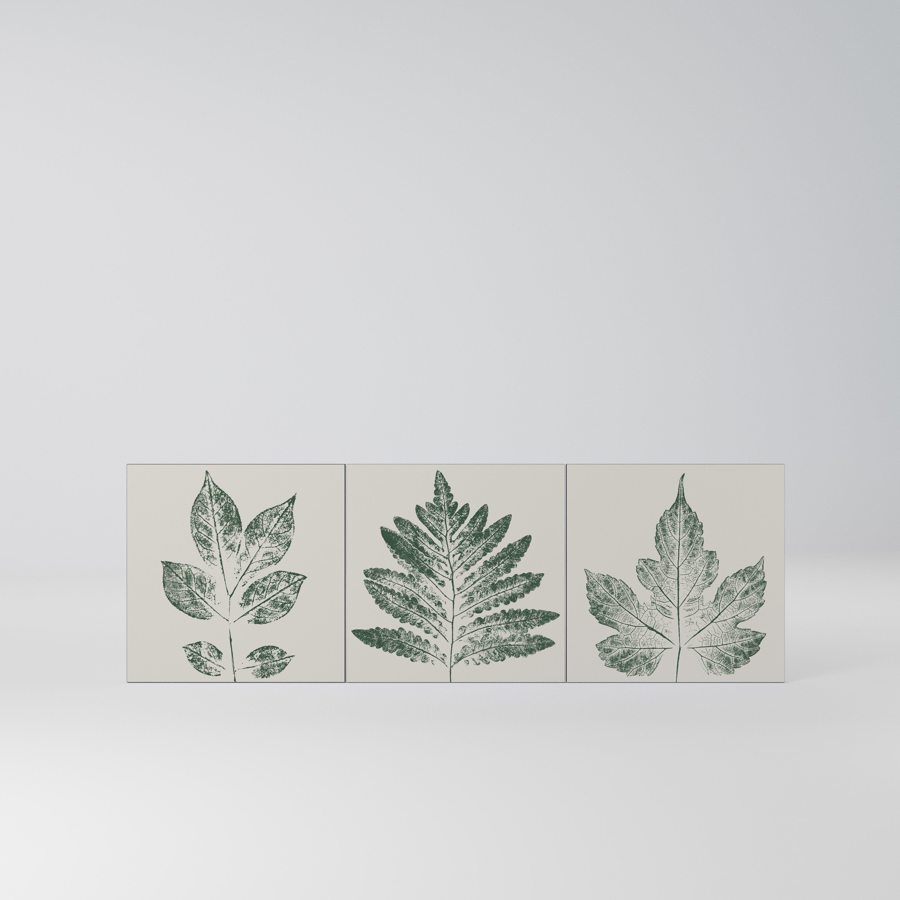 GREEN LEAFY STAMPS Komplet 3 frontów do komody 3-drzwiowej
