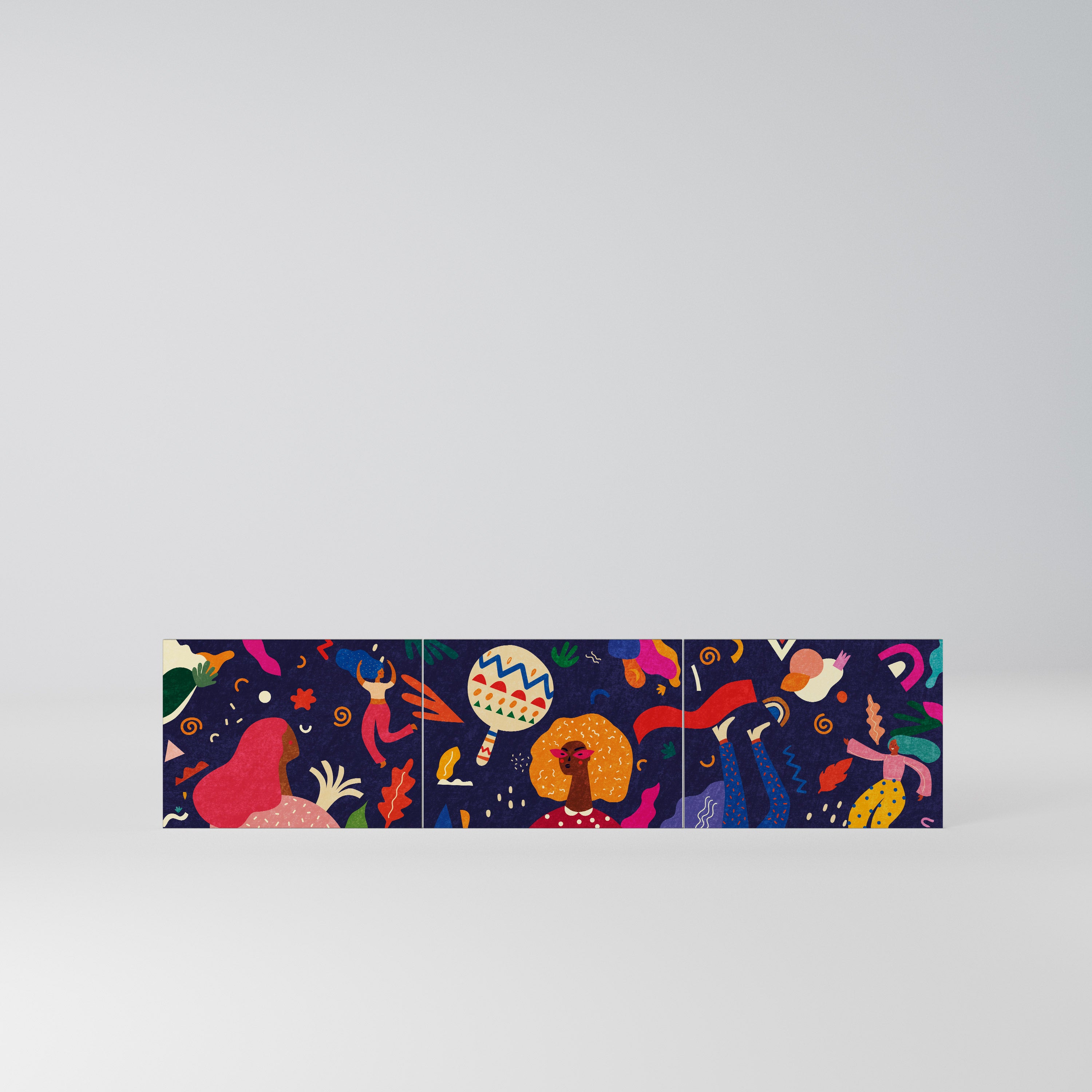 FESTIVE PLEASURES Komplet 3 frontów do szafki RTV 3-drzwiowej