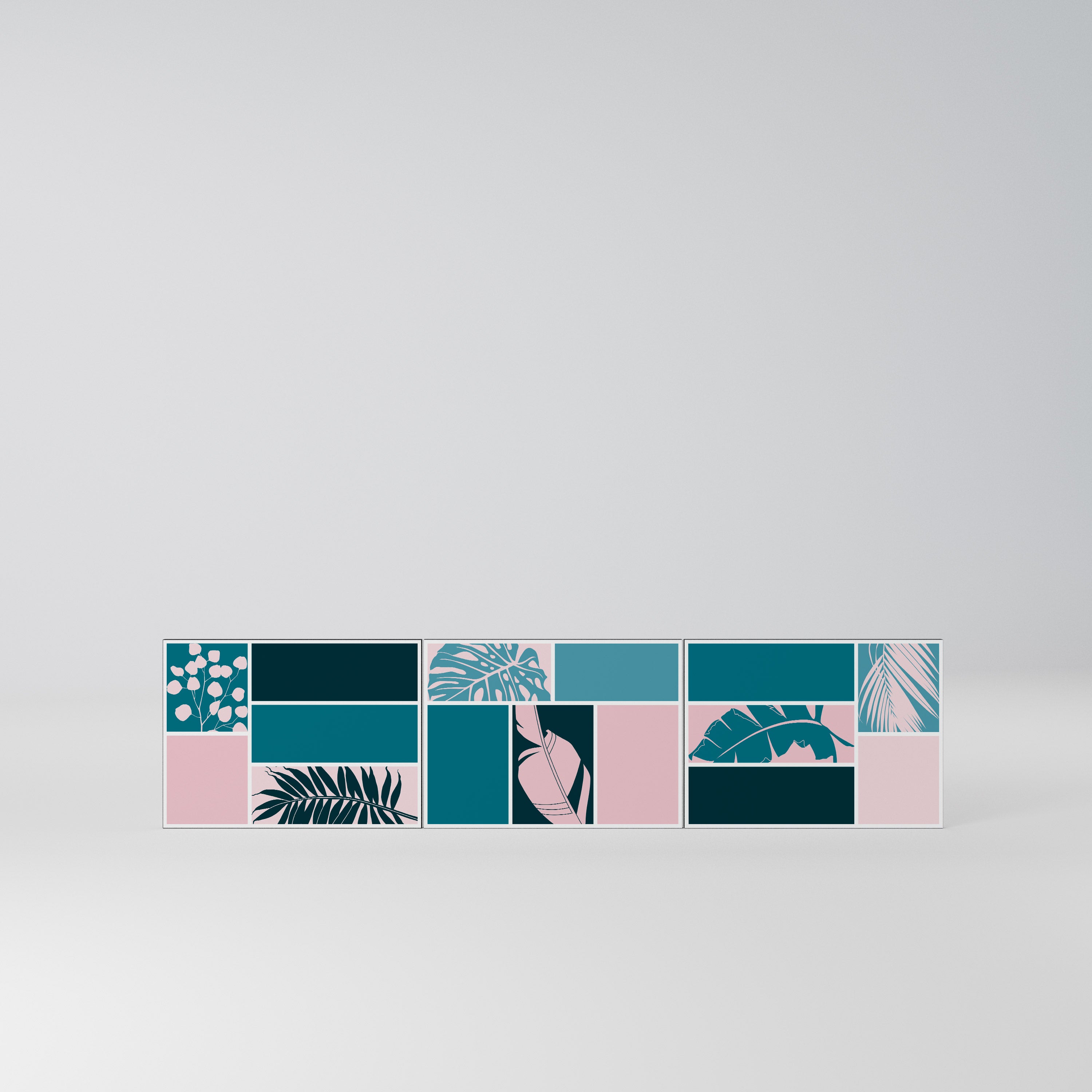 COMBINATION OF SHAPES Komplet 3 frontów do szafki RTV 3-drzwiowej