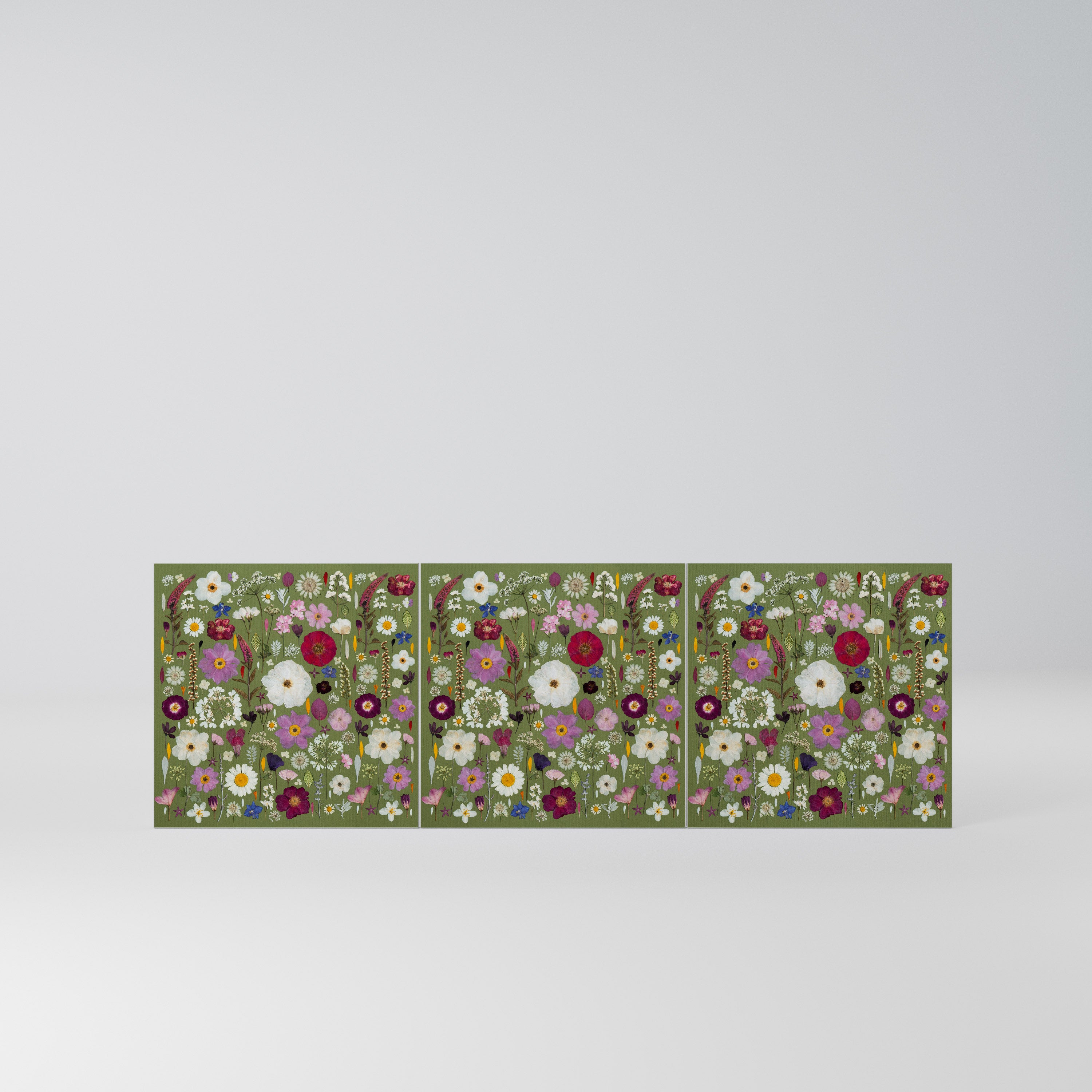 WILD GARDEN Komplet 3 frontów do komody 3-drzwiowej