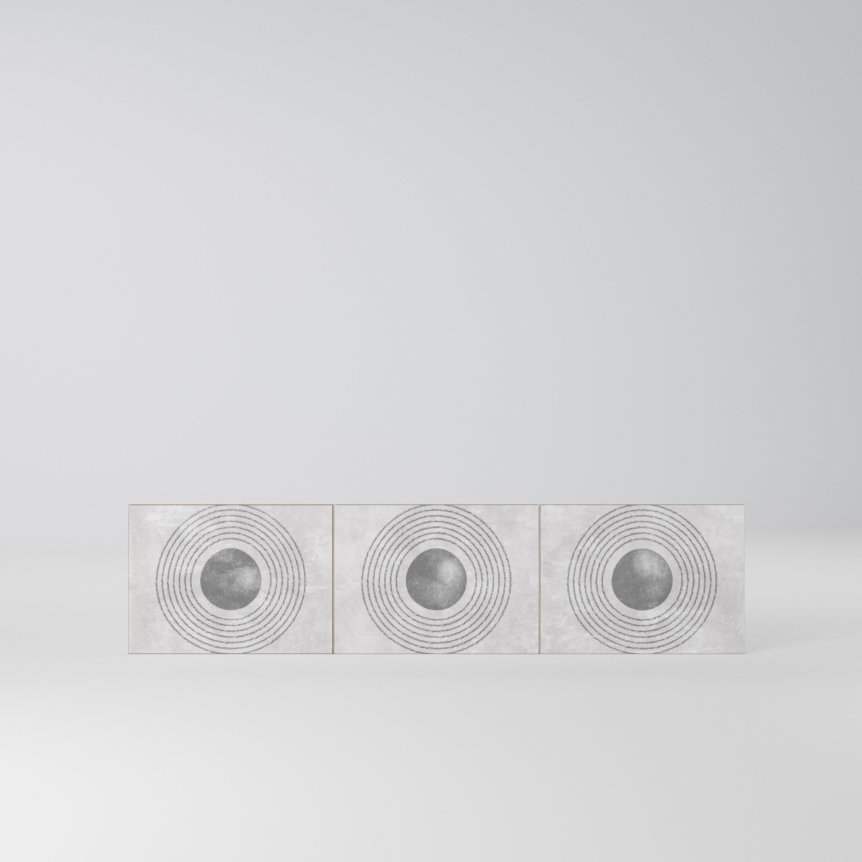 SOLID CIRCLES Komplet 3 frontów do szafki RTV 3-drzwiowej