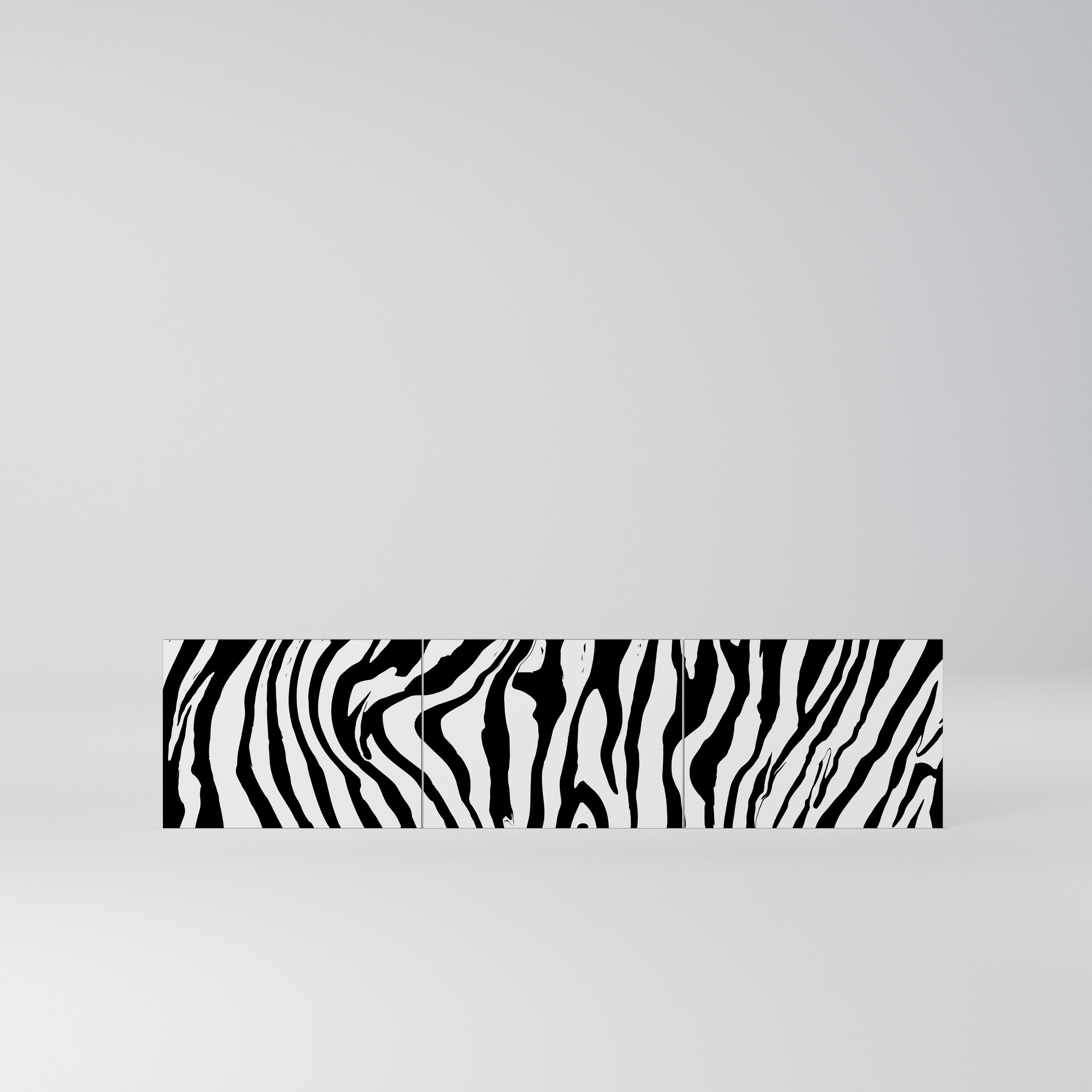 SPLENDID ZEBRA Komplet 3 frontów do szafki RTV 3-drzwiowej