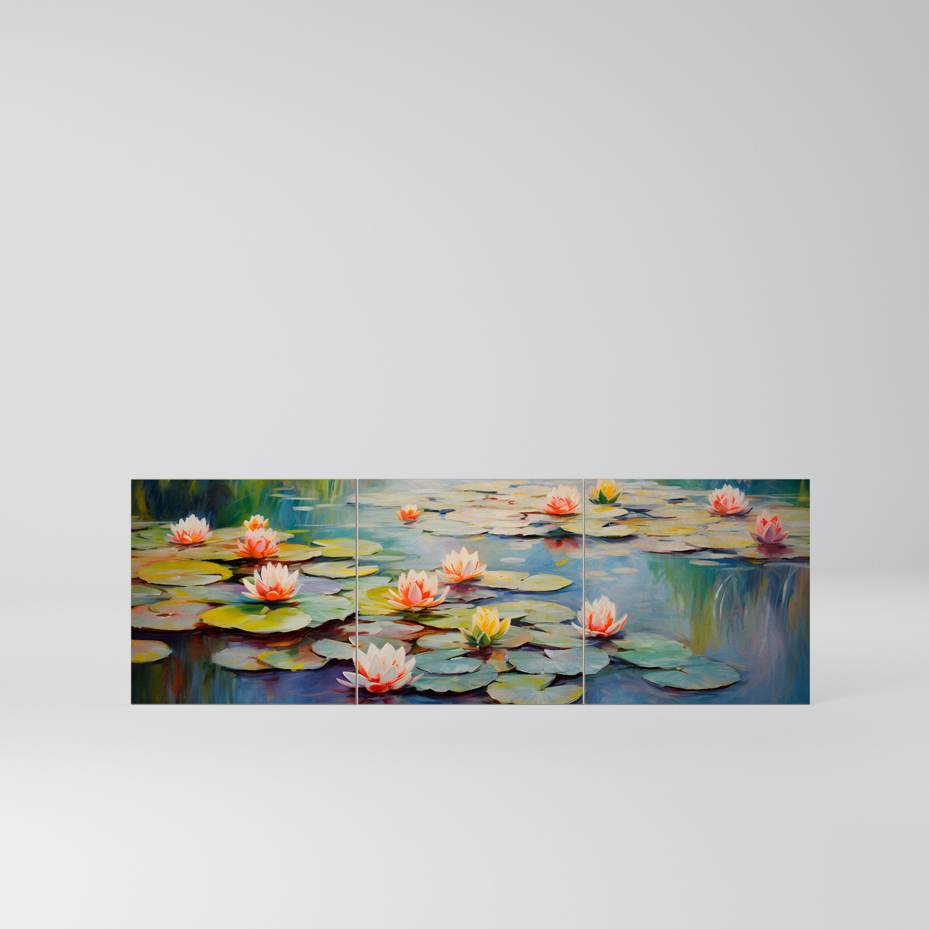 BLOOMING WATERS Komplet 3 frontów do komody 3-drzwiowej