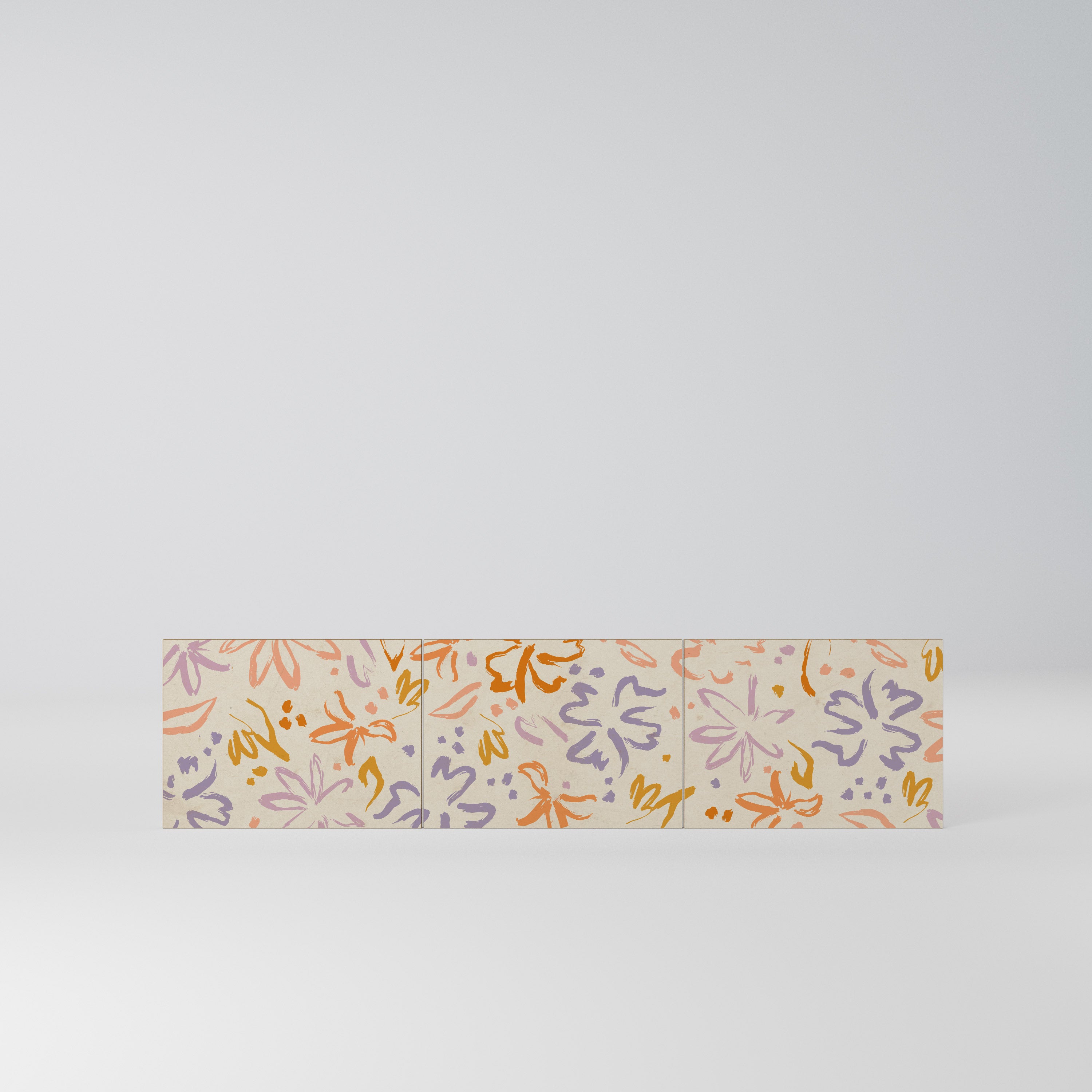 SPRING WHIMSY Komplet 3 frontów do szafki RTV 3-drzwiowej