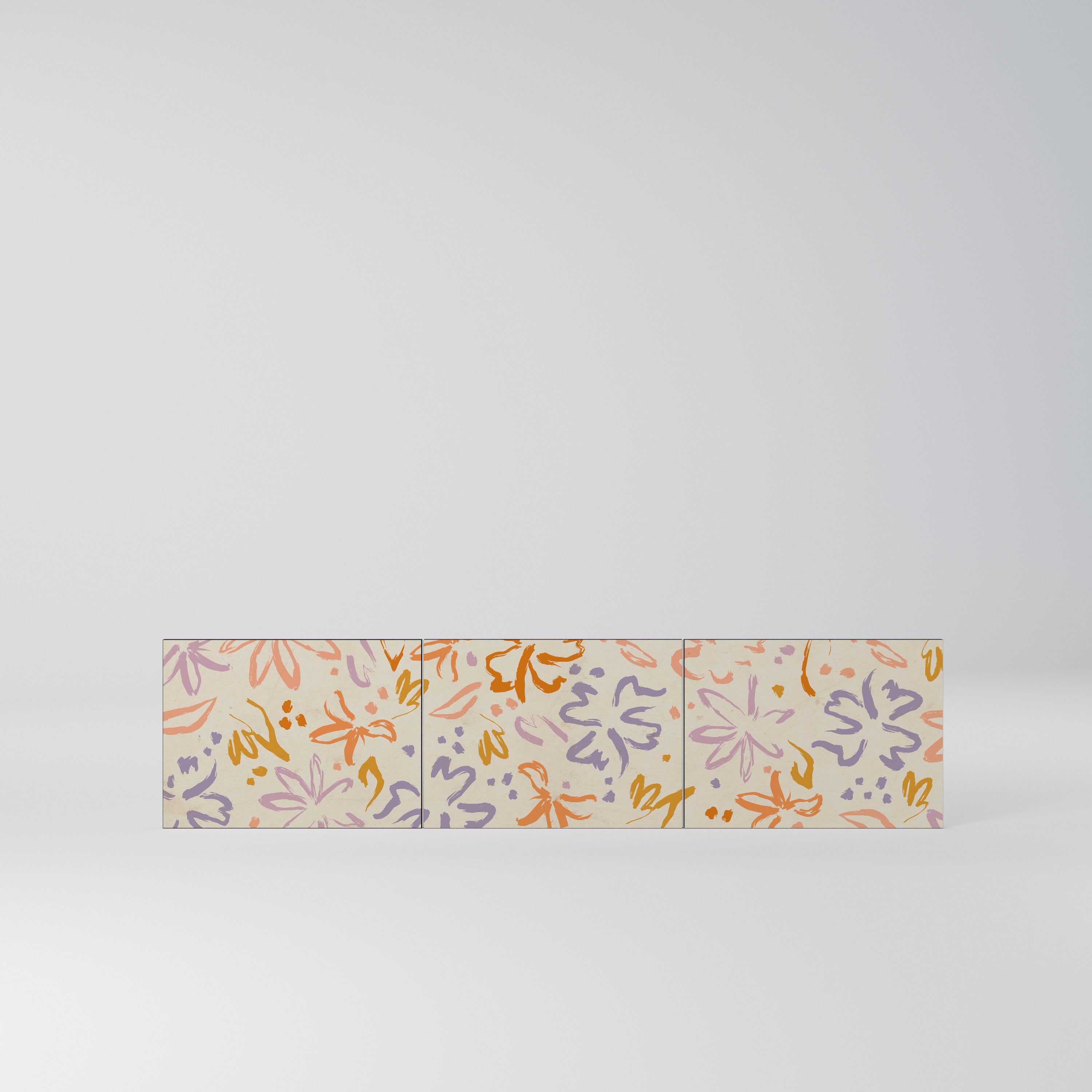 SPRING WHIMSY Komplet 3 frontów do szafki RTV 3-drzwiowej