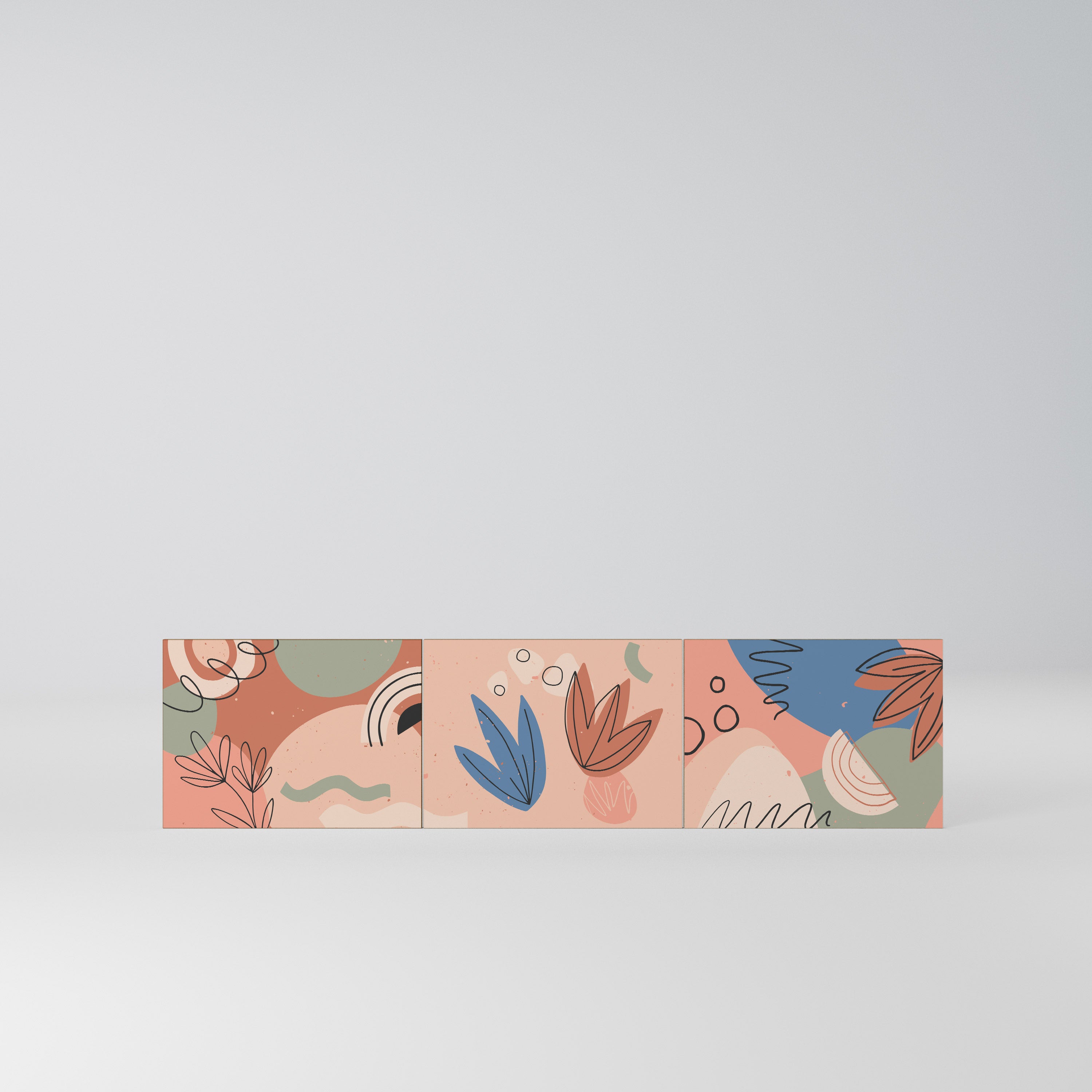 PASTEL DESTINY Komplet 3 frontów do szafki RTV 3-drzwiowej