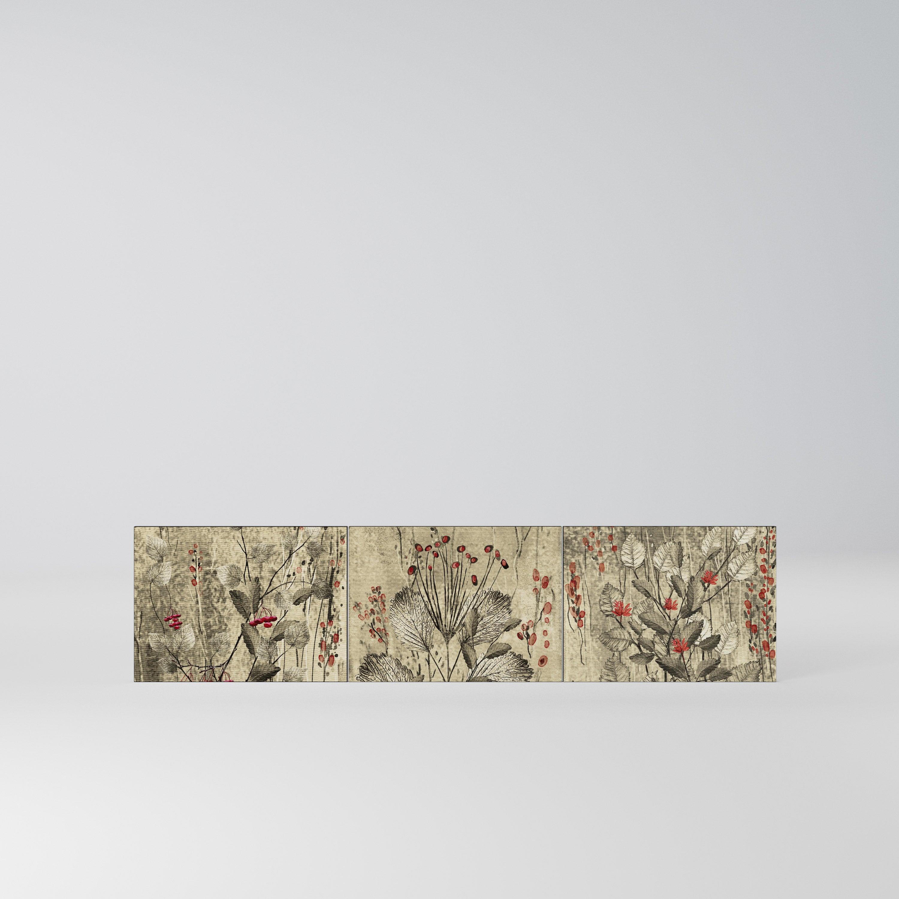 HERBAL GRACE Komplet 3 frontów do szafki RTV 3-drzwiowej