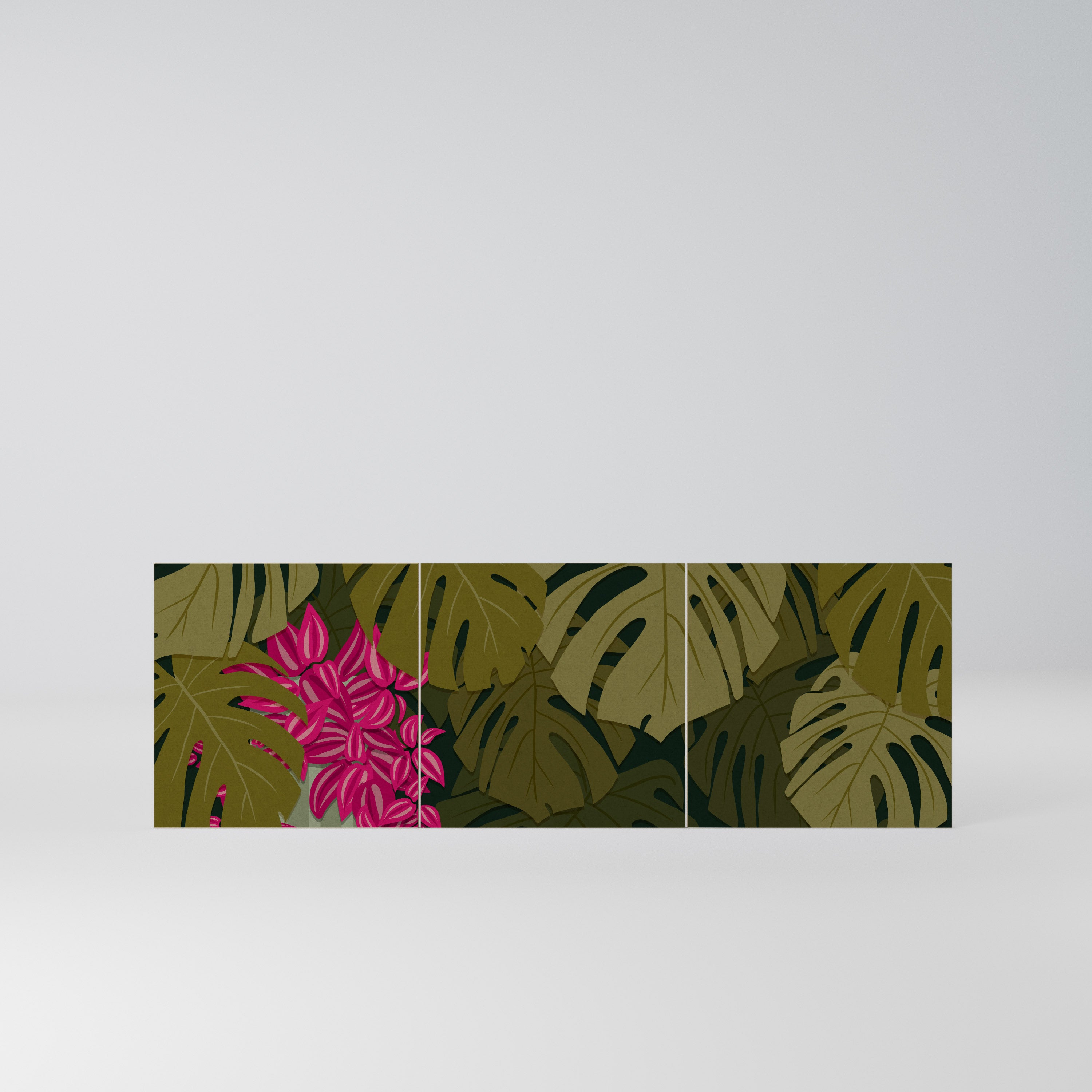 TROPICAL BEAUTY Komplet 3 frontów do komody 3-drzwiowej