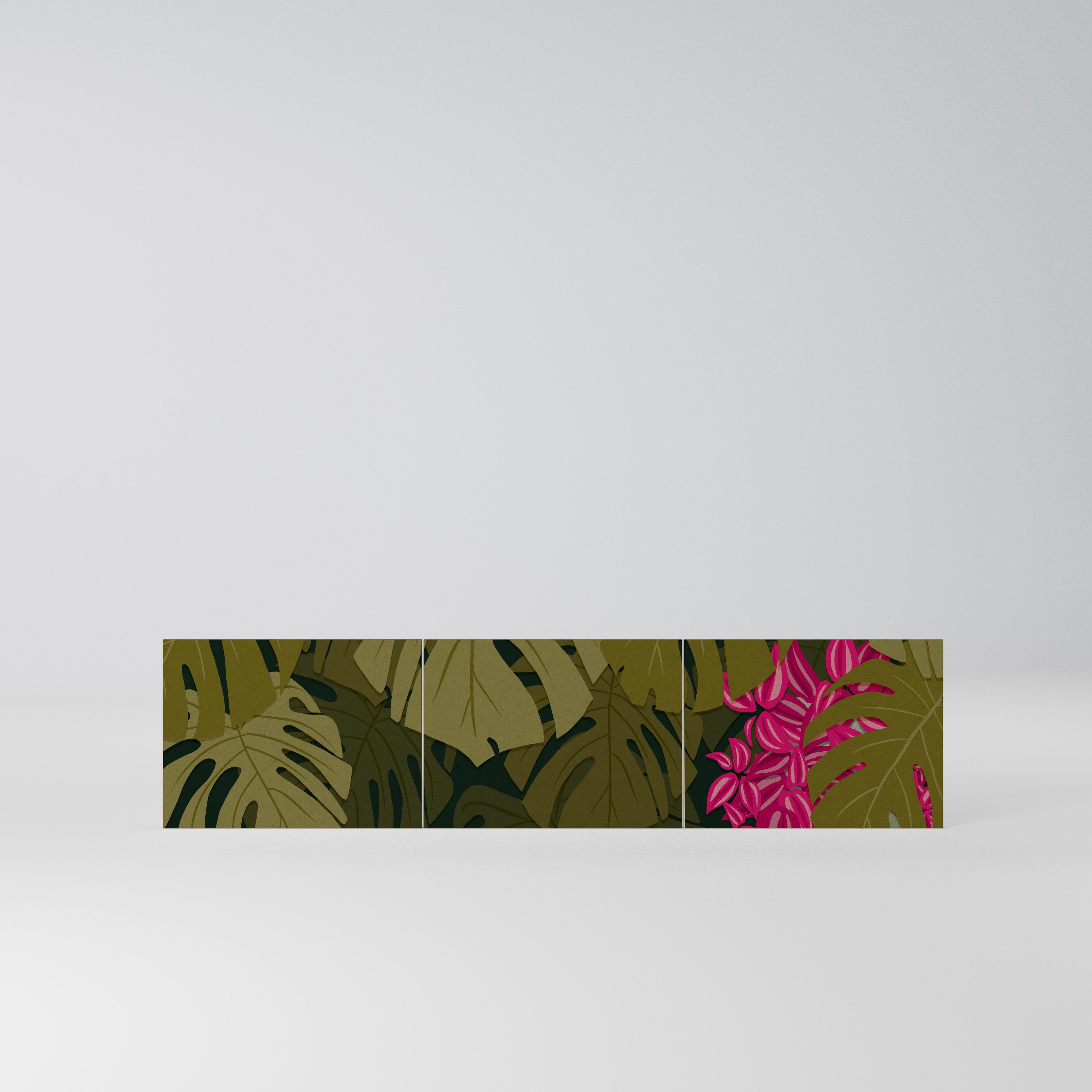 TROPICAL BEAUTY Komplet 3 frontów do szafki RTV 3-drzwiowej