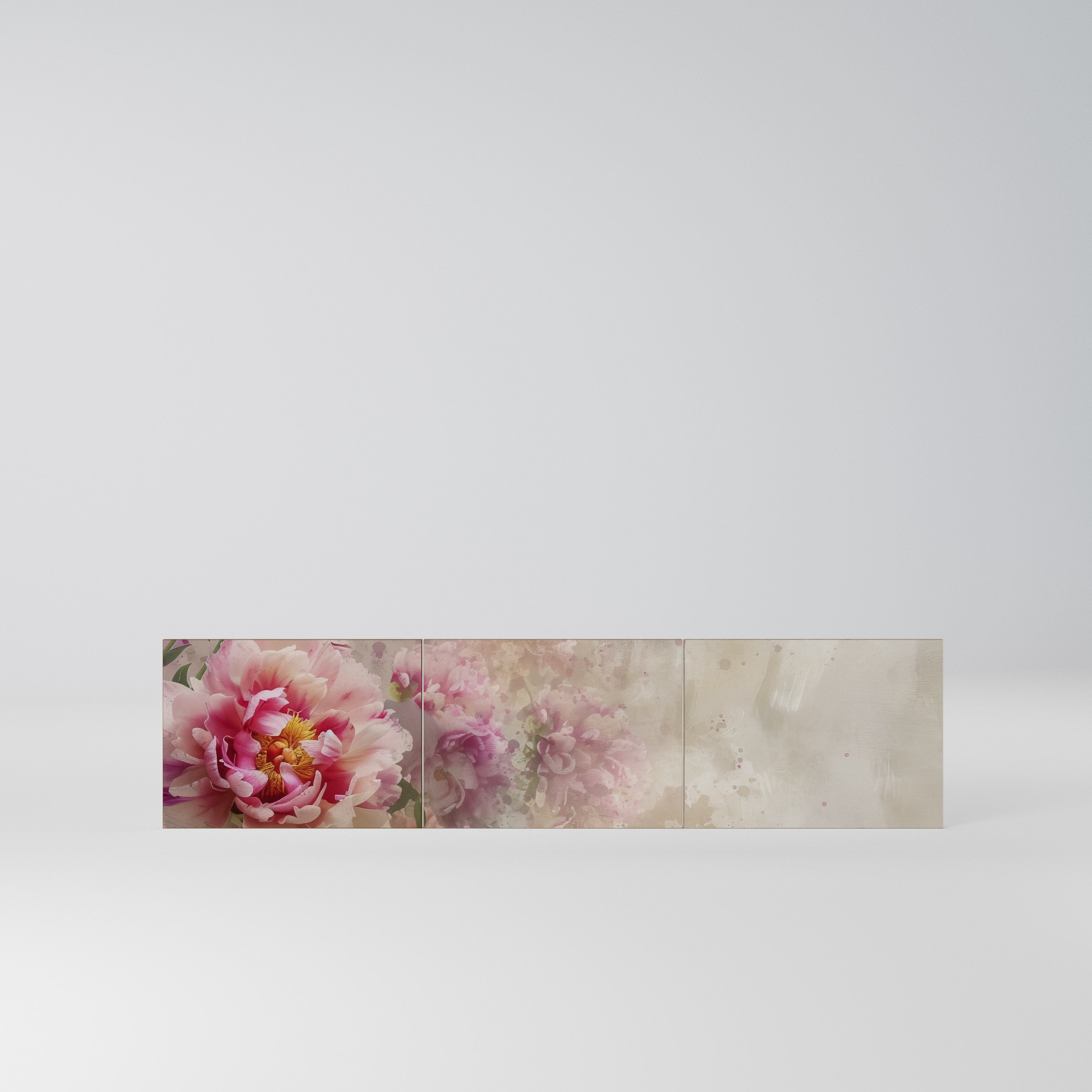 PEONY WHISPER Komplet 3 frontów do szafki RTV 3-drzwiowej