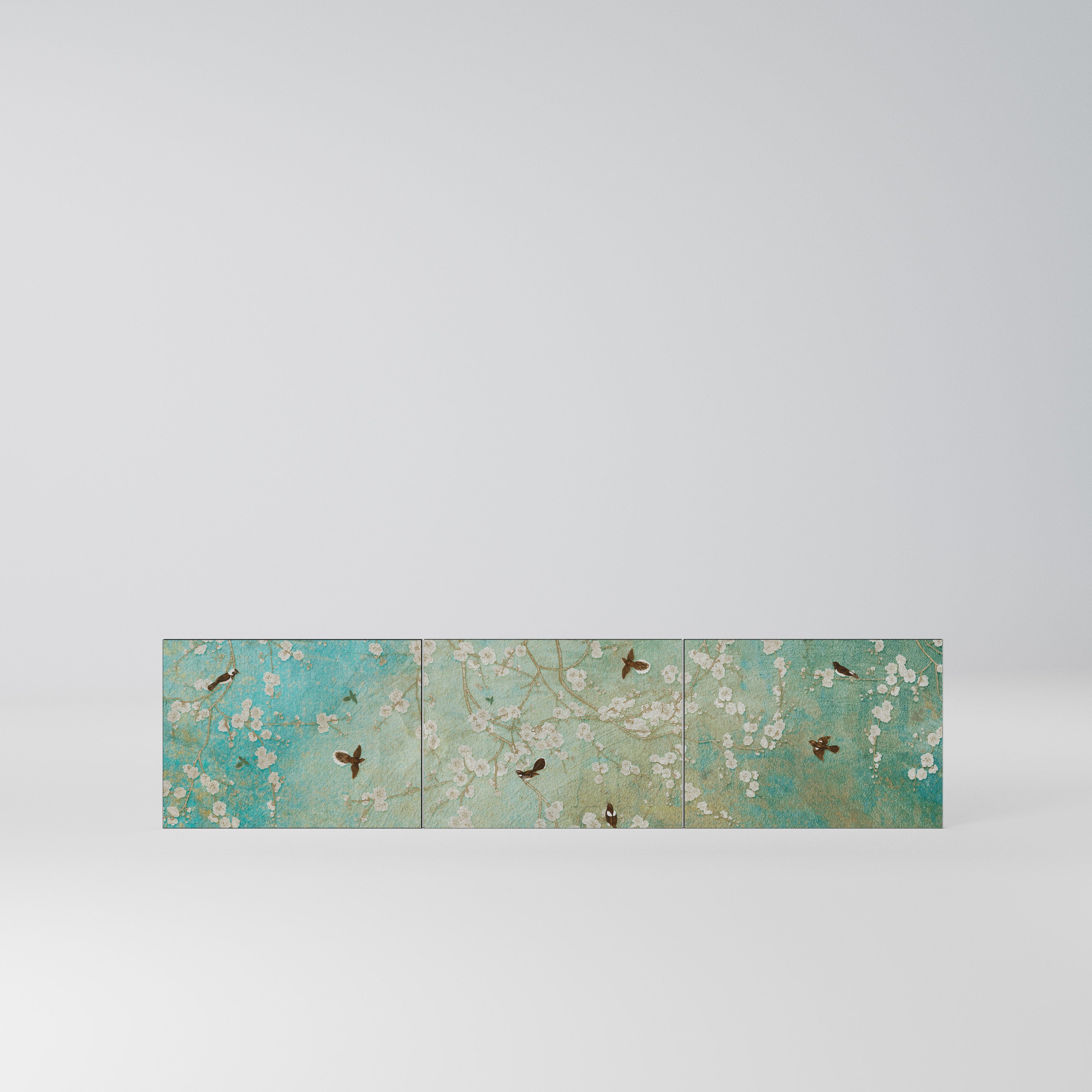 BLOOMING CHARM Komplet 3 frontów do szafki RTV 3-drzwiowej