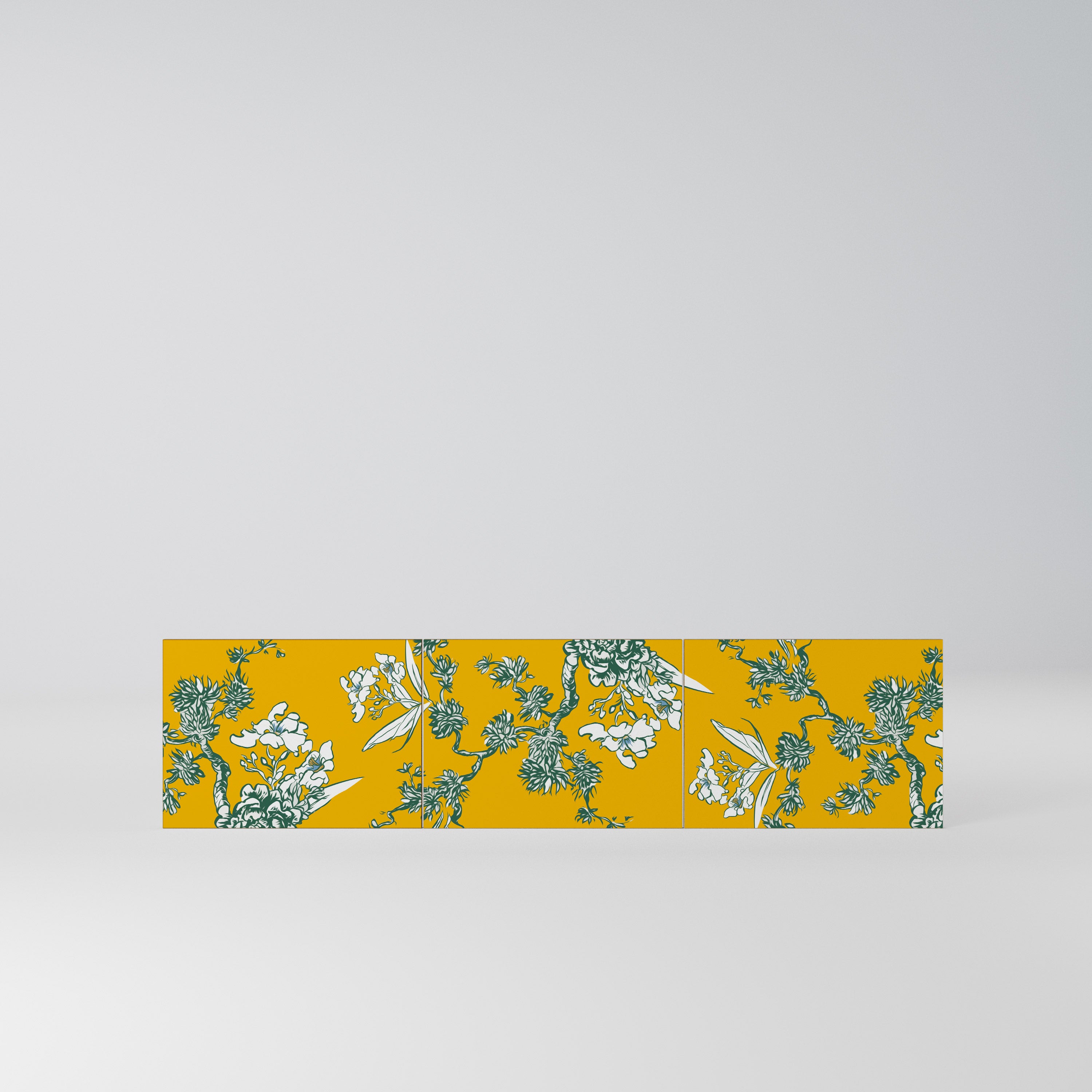 YELLOW CHINOISERIE Komplet 3 frontów do szafki RTV 3-drzwiowej