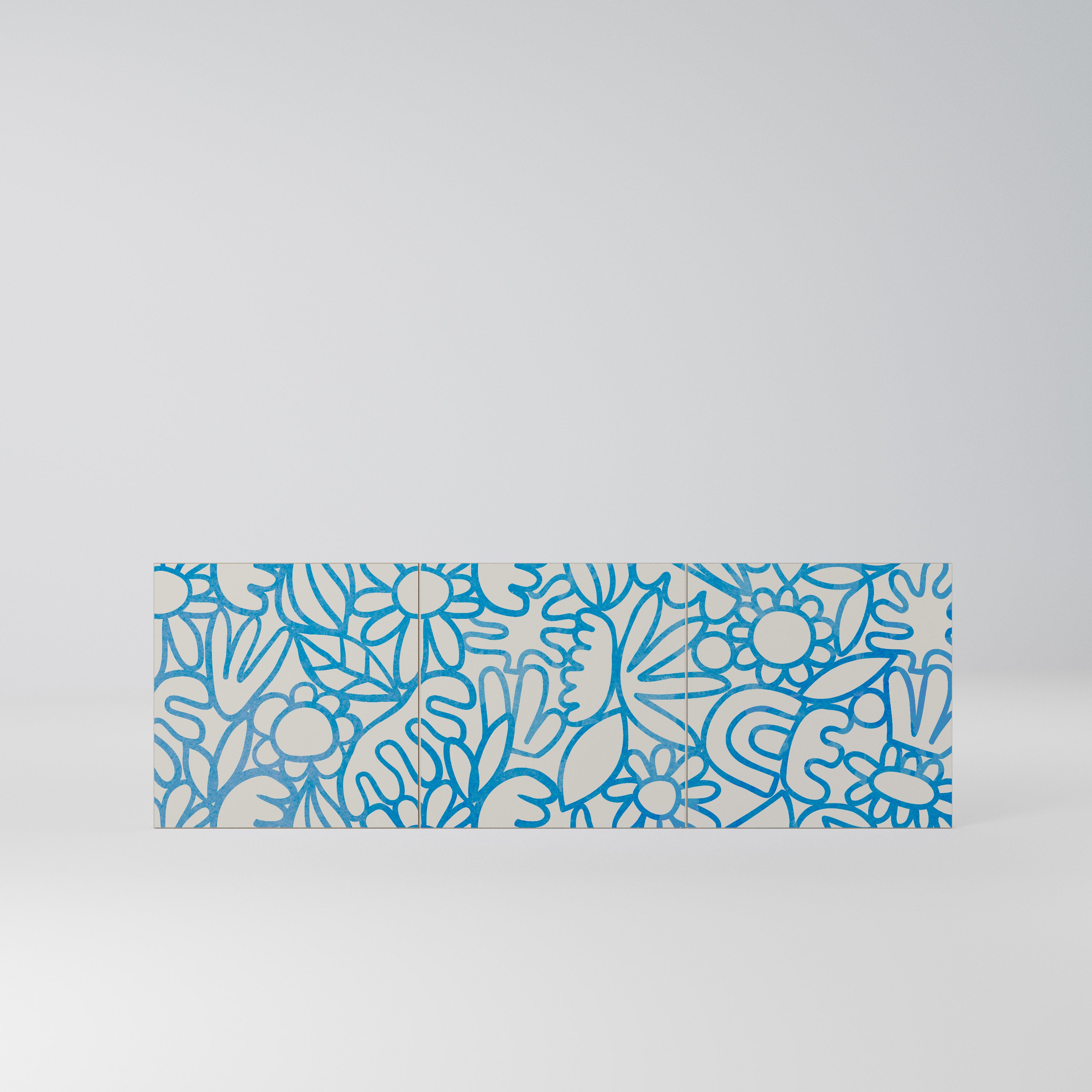 BLOOMY MORNING Komplet 3 frontów do komody 3-drzwiowej