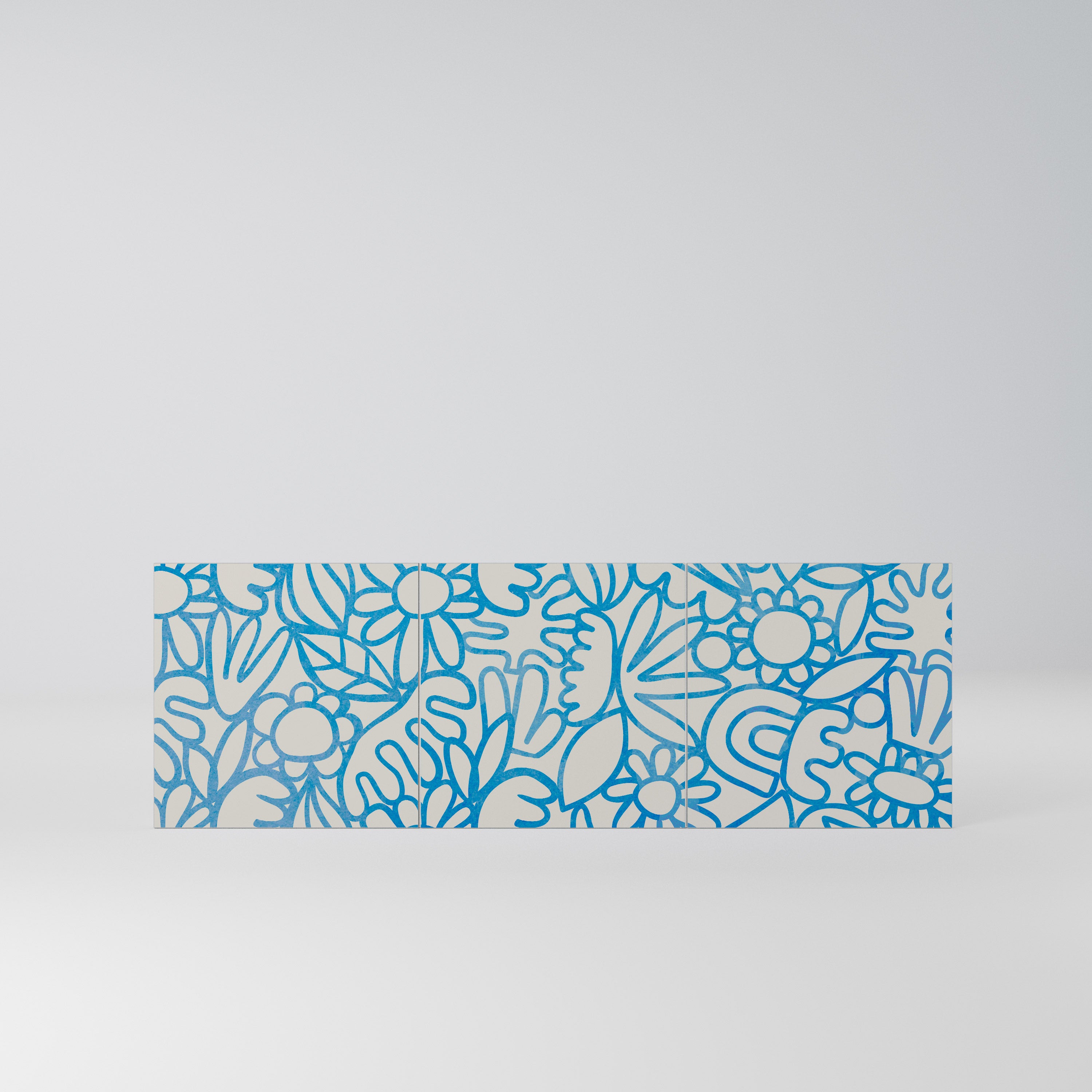 BLOOMY MORNING Komplet 3 frontów do komody 3-drzwiowej