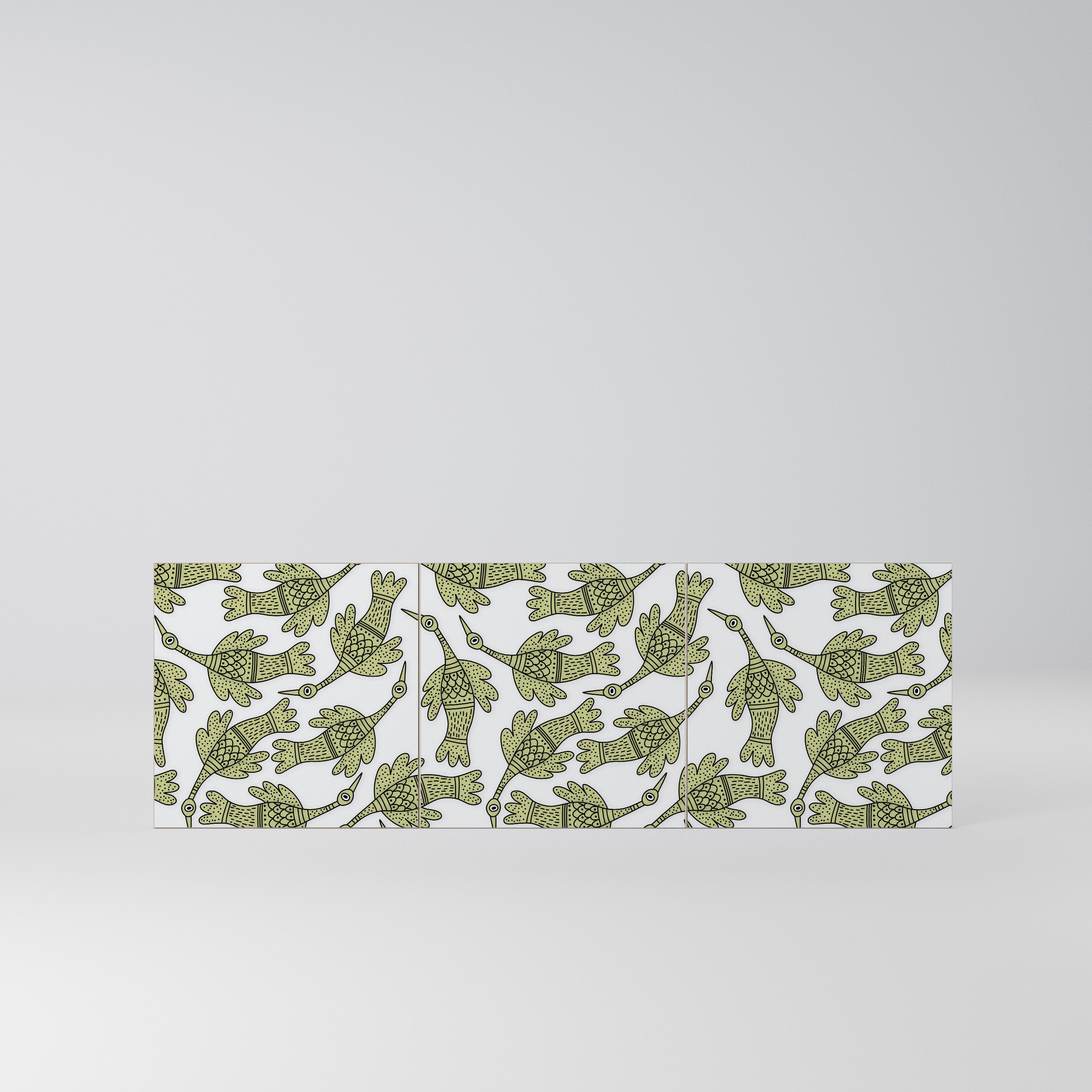 SEEDLING SONGBIRD Komplet 3 frontów do komody 3-drzwiowej