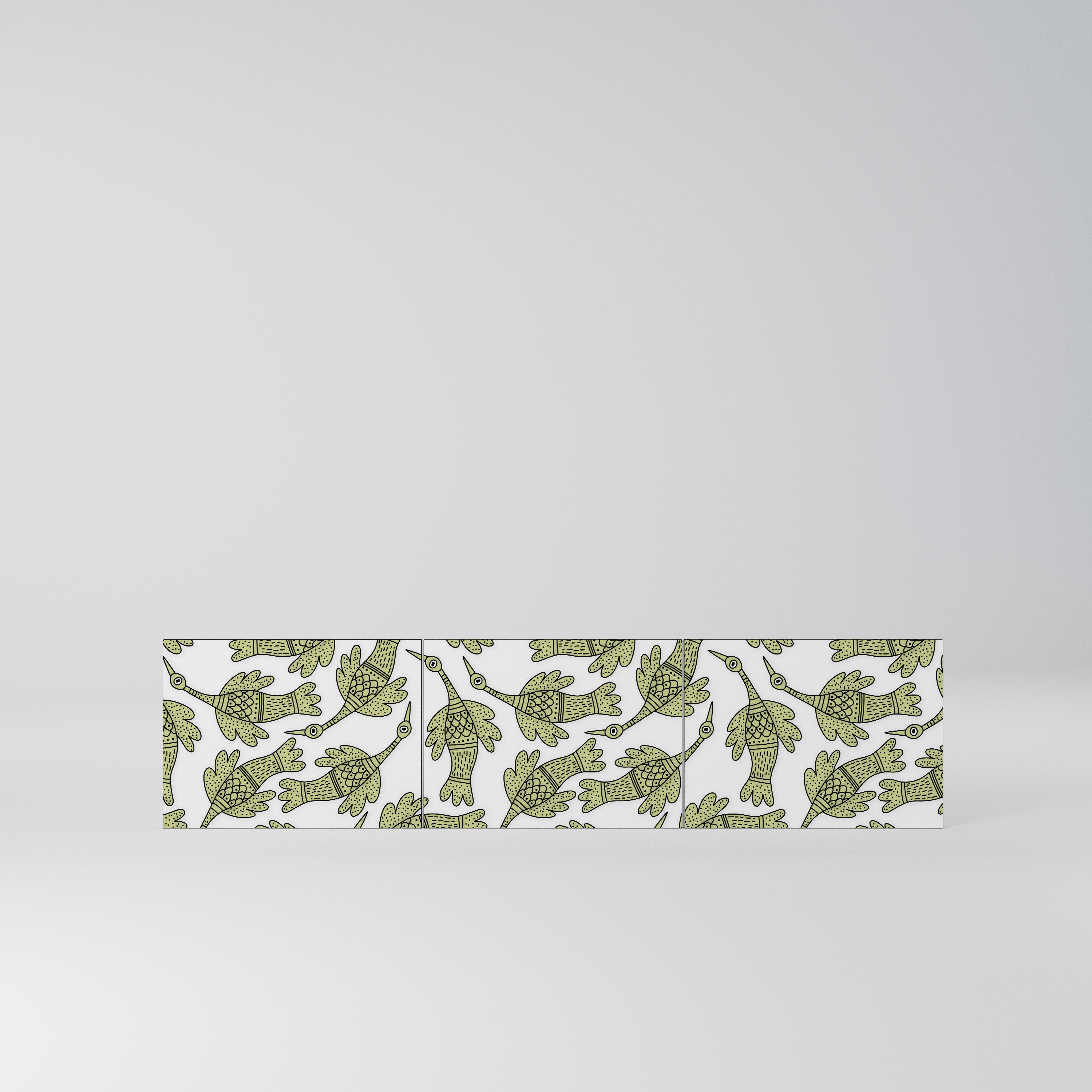 SEEDLING SONGBIRD Komplet 3 frontów do szafki RTV 3-drzwiowej