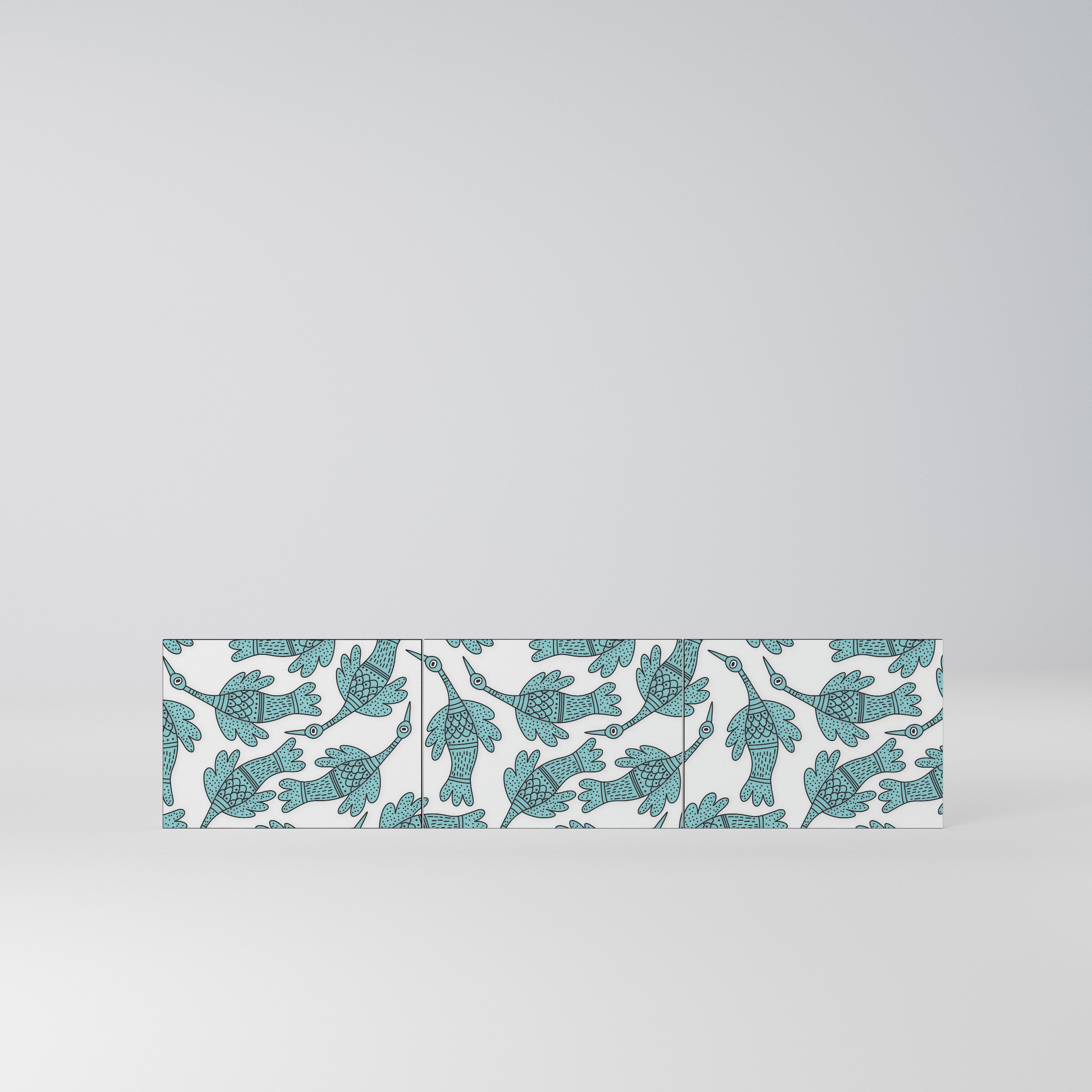 WATERSPOUT SONGIBIRD Komplet 3 frontów do szafki RTV 3-drzwiowej