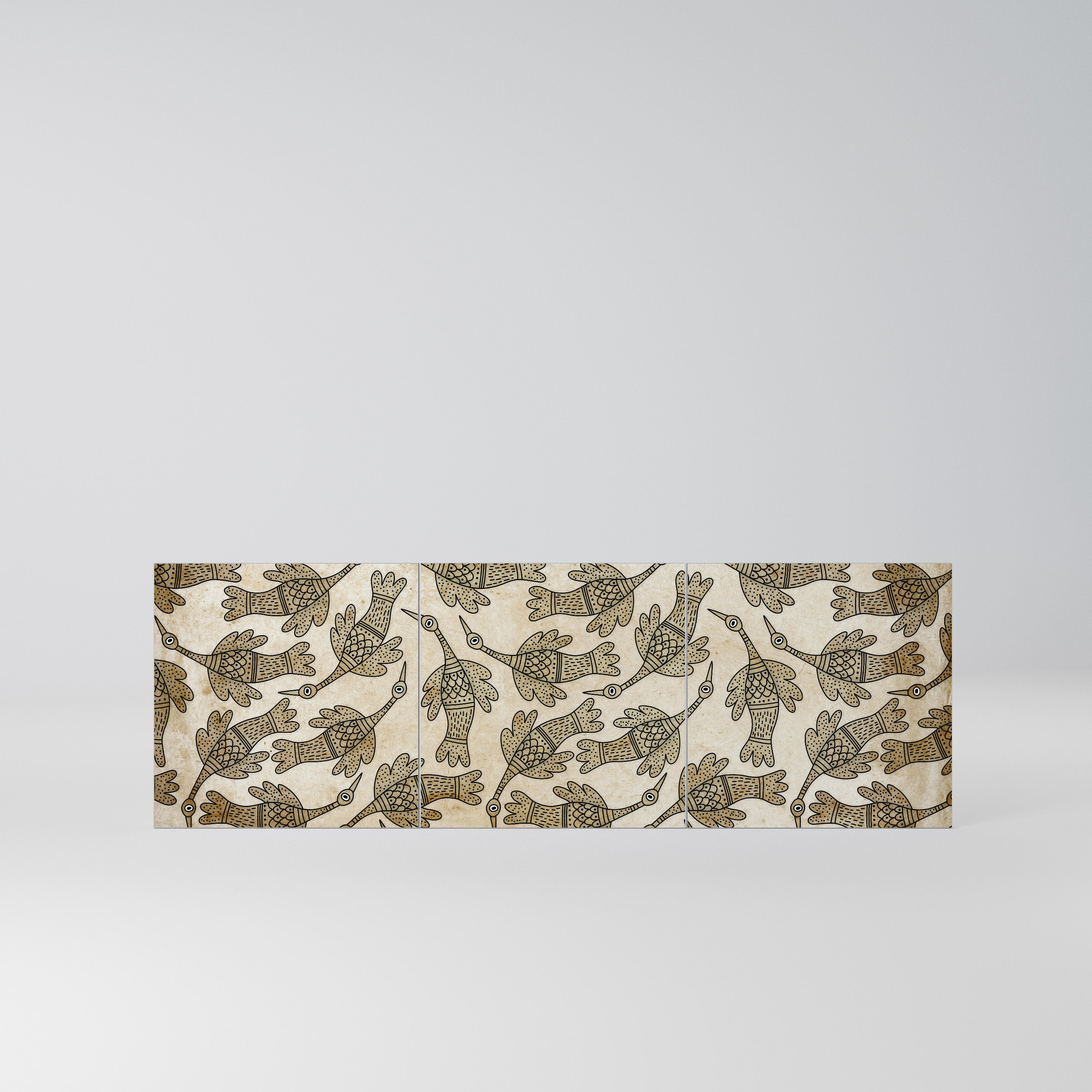 ALMONDINE SONGBIRD Komplet 3 frontów do komody 3-drzwiowej