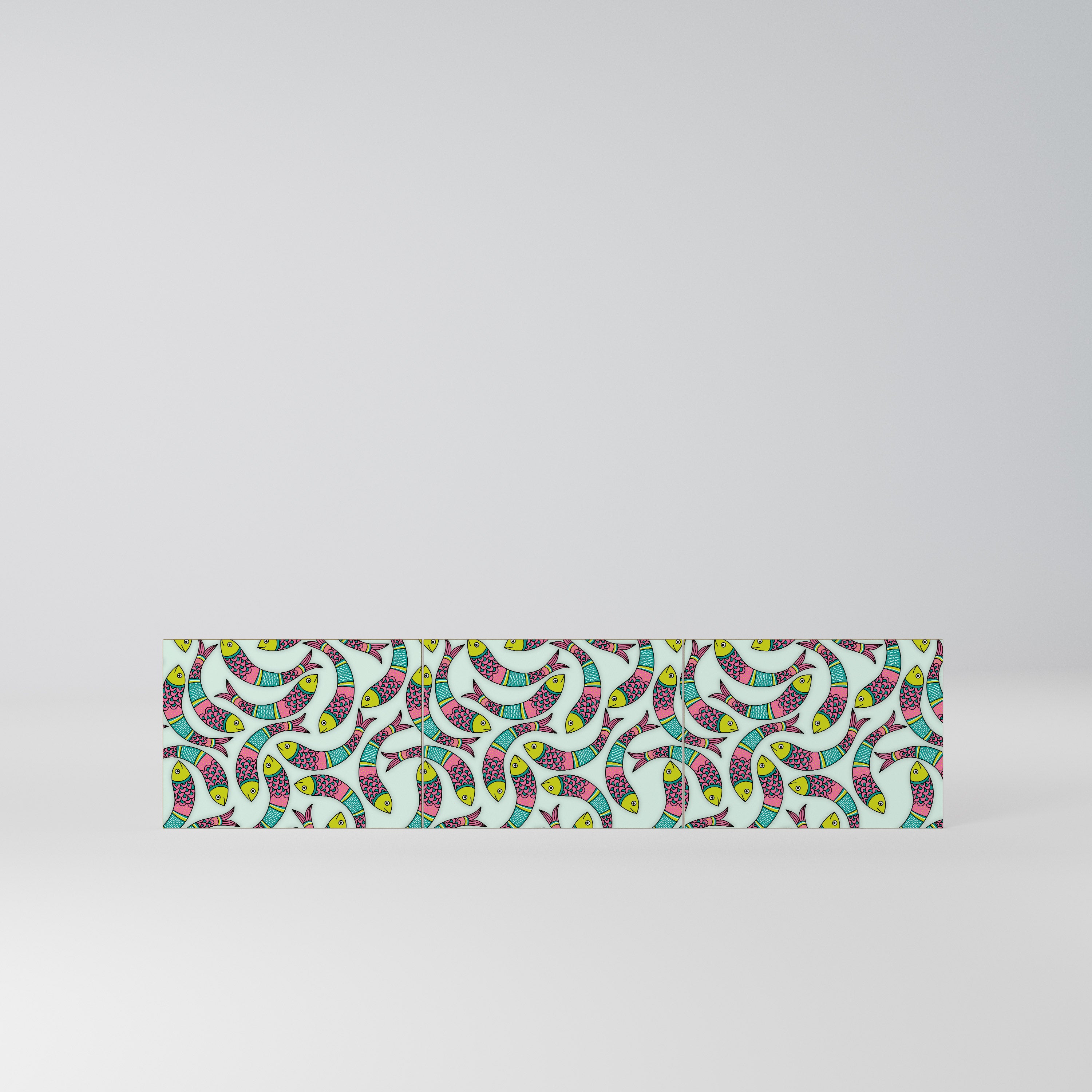 INDIAN FISH Komplet 3 frontów do szafki RTV 3-drzwiowej