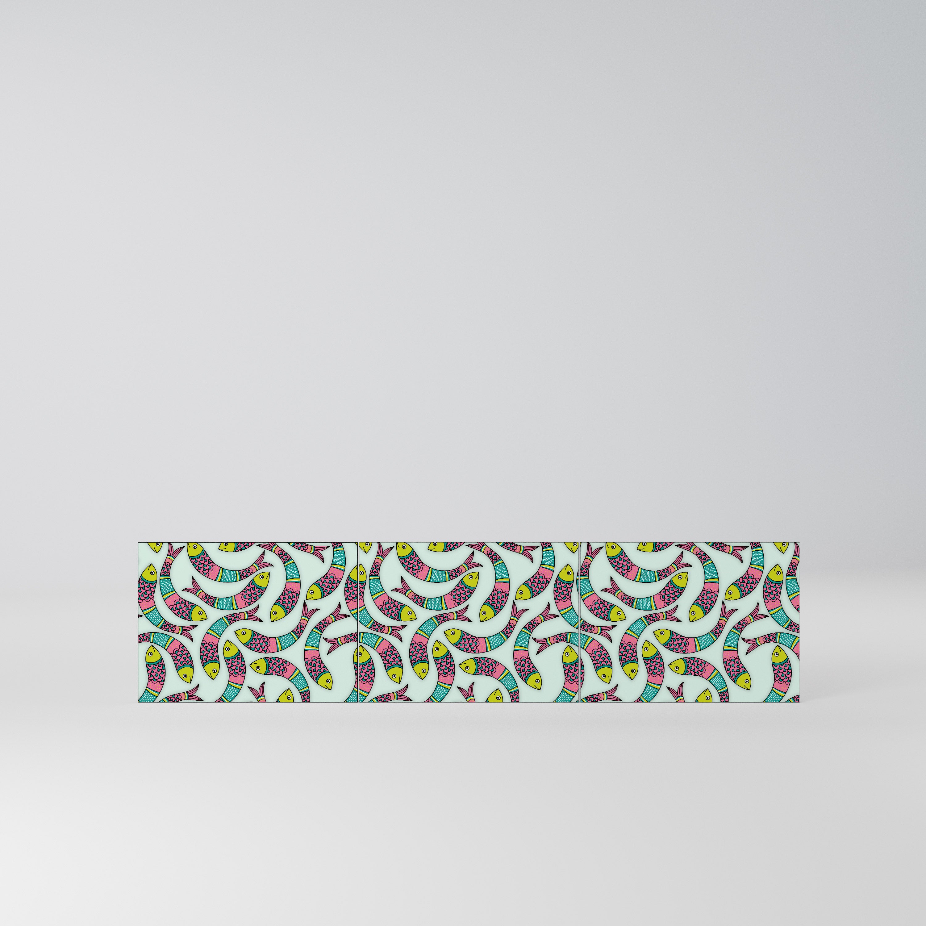 INDIAN FISH Komplet 3 frontów do szafki RTV 3-drzwiowej