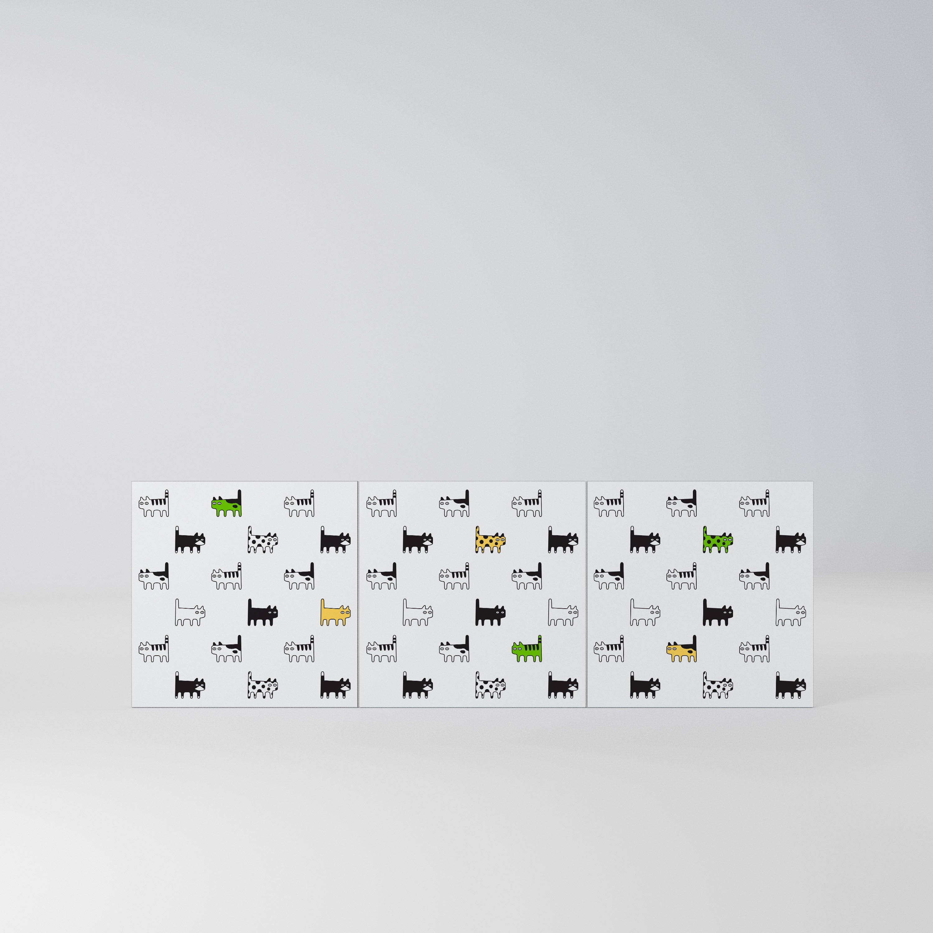 CATS COMPILATION Komplet 3 frontów do komody 3-drzwiowej