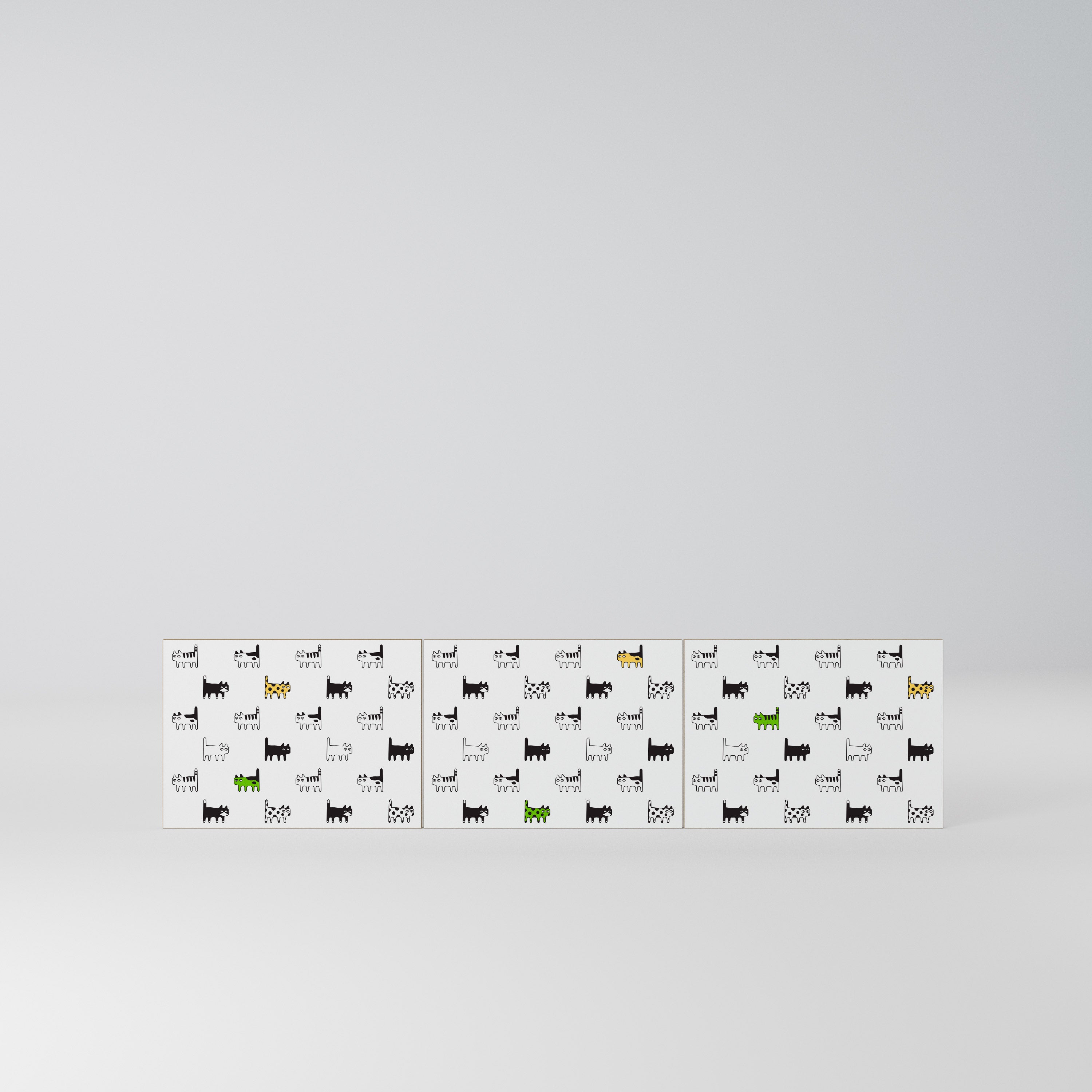 CATS COMPILATION Komplet 3 frontów do szafki RTV 3-drzwiowej