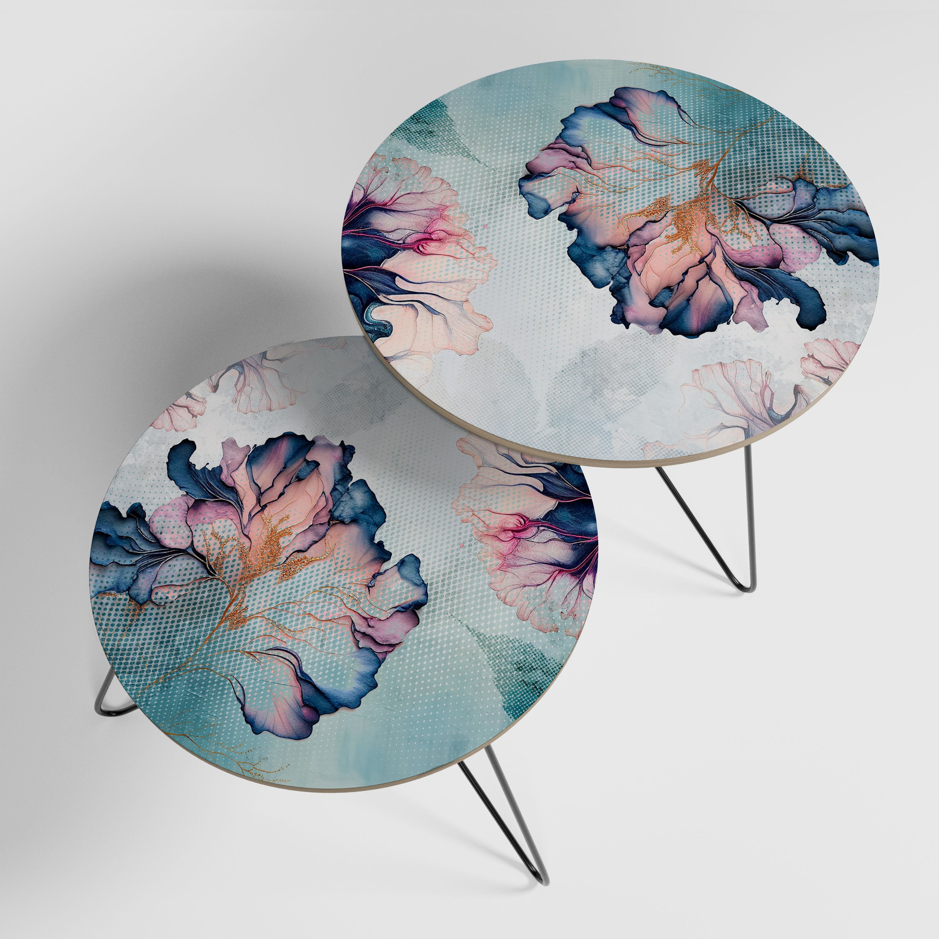 ICY BLOSSOMS Stoliki kawowe zestaw